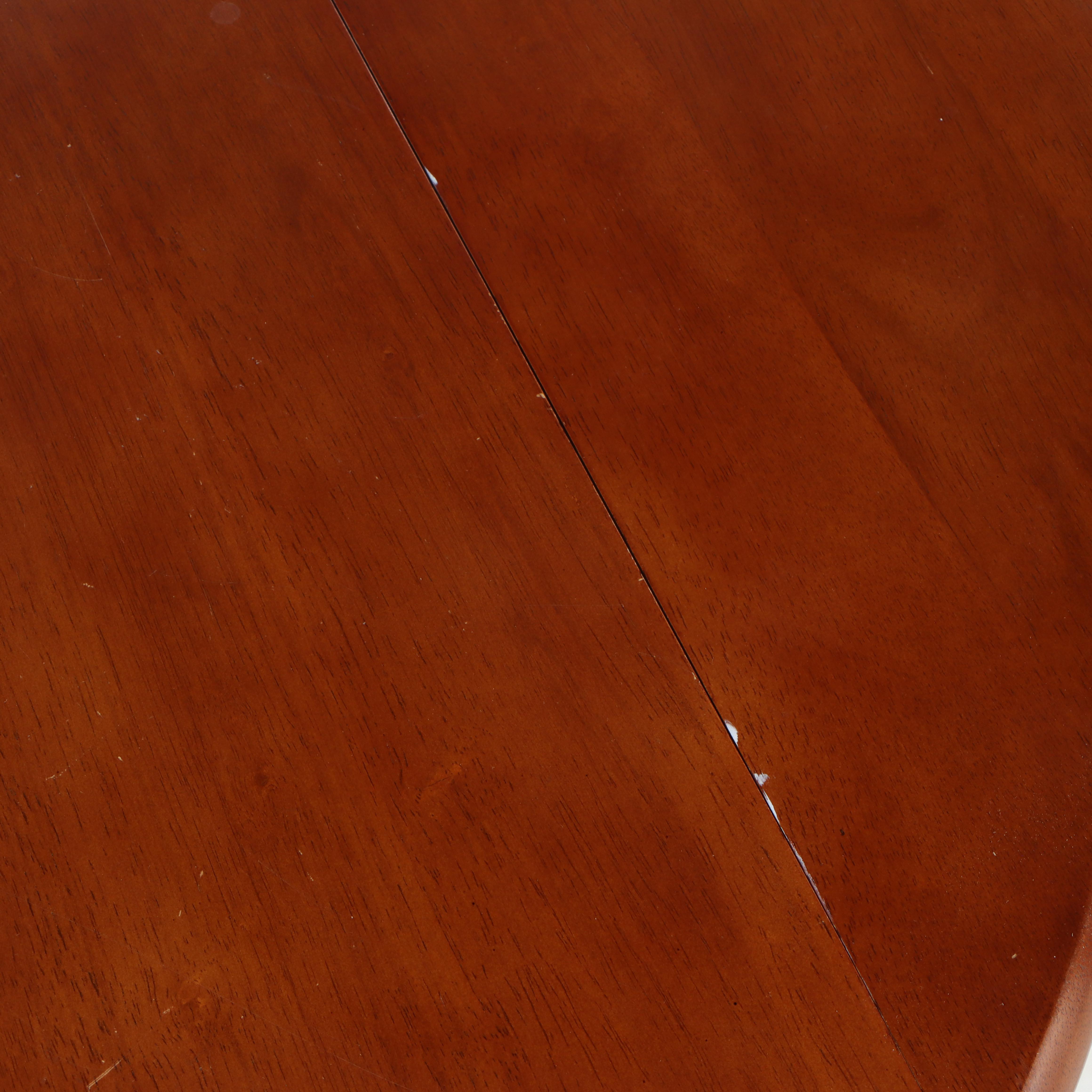 Early American Style Wooden Drop Leaf Table and Pair of Windsor Side Chairs