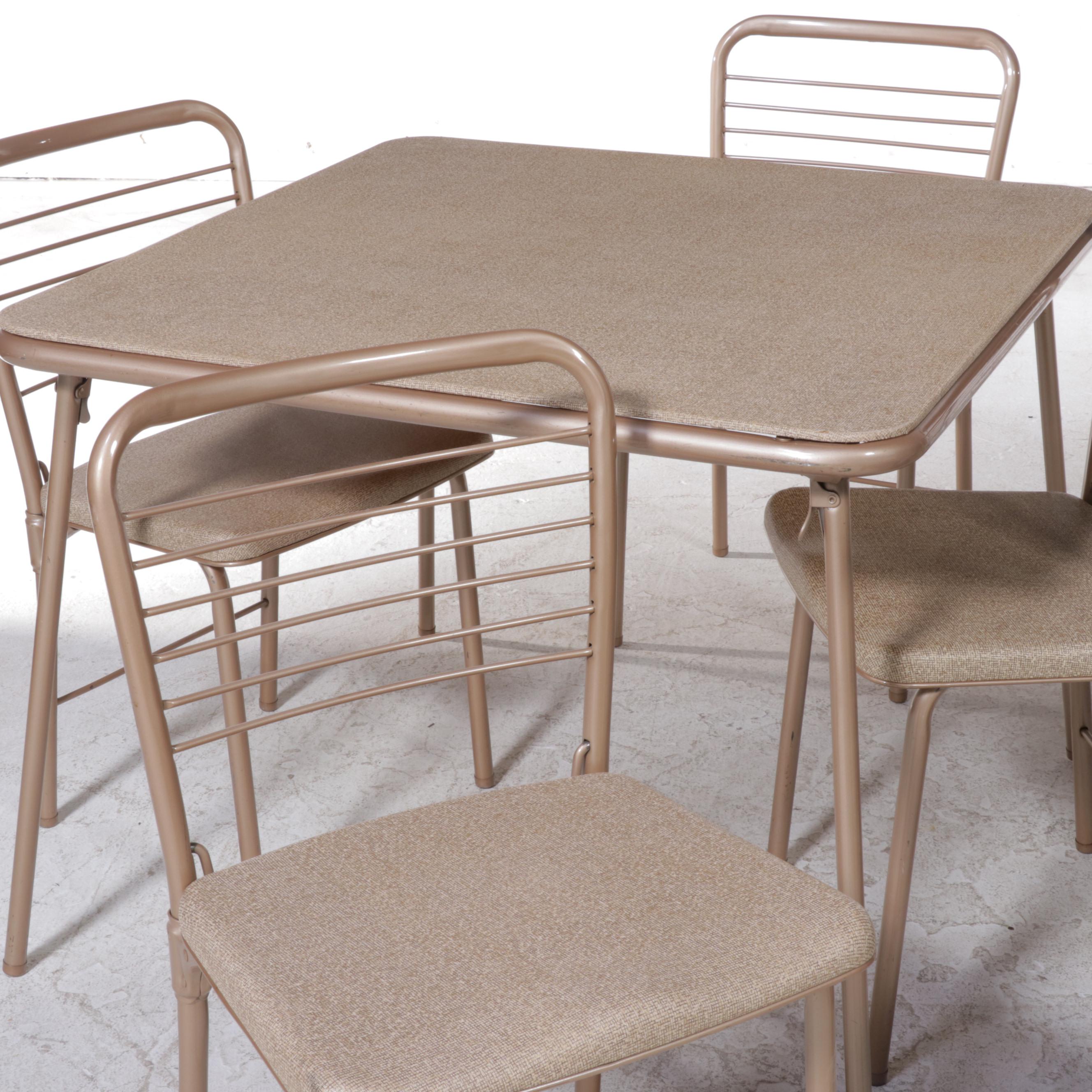Two Sets of Cosco Fashionfold Folding Tables and Chairs, Mid to Late 20th C.