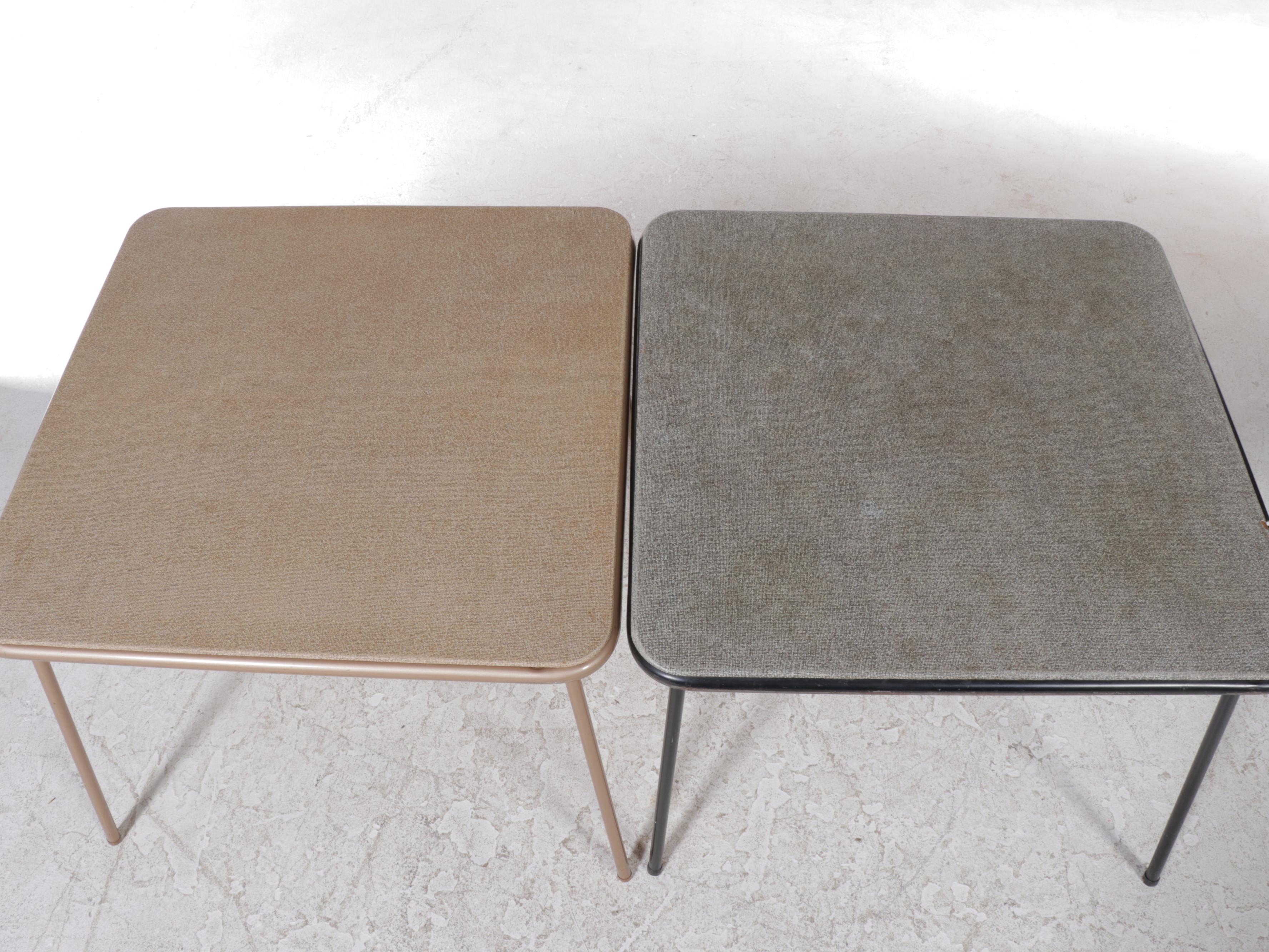 Two Sets of Cosco Fashionfold Folding Tables and Chairs, Mid to Late 20th C.