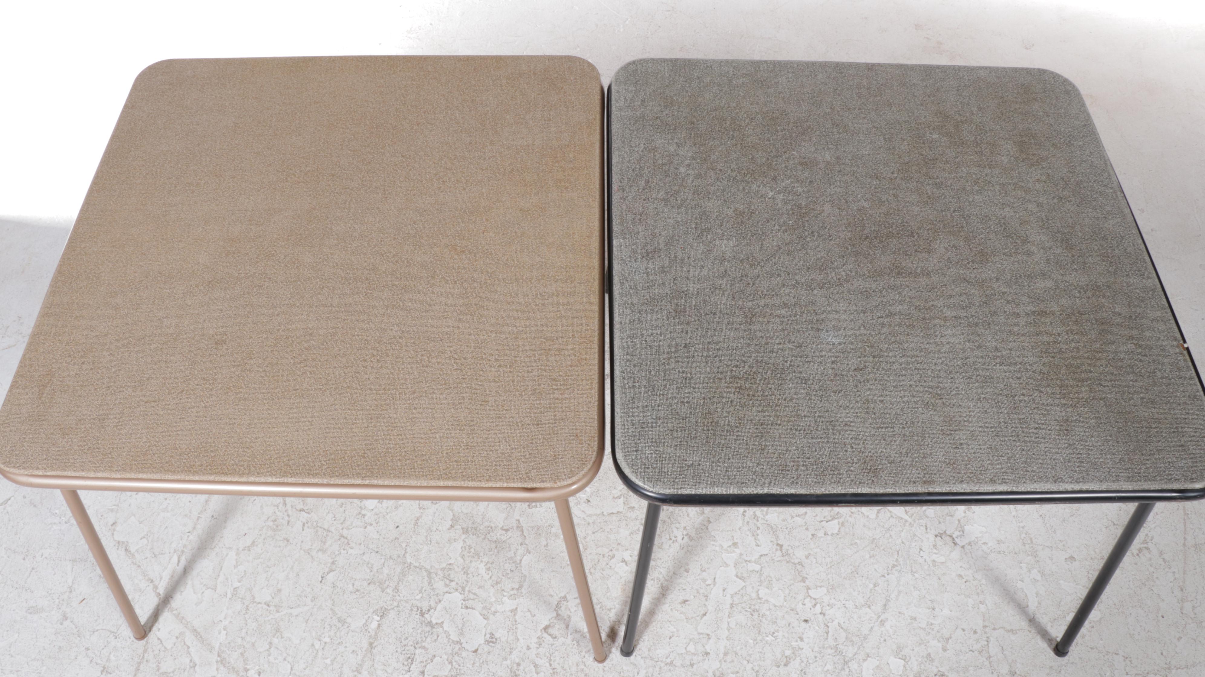 Two Sets of Cosco Fashionfold Folding Tables and Chairs, Mid to Late 20th C.