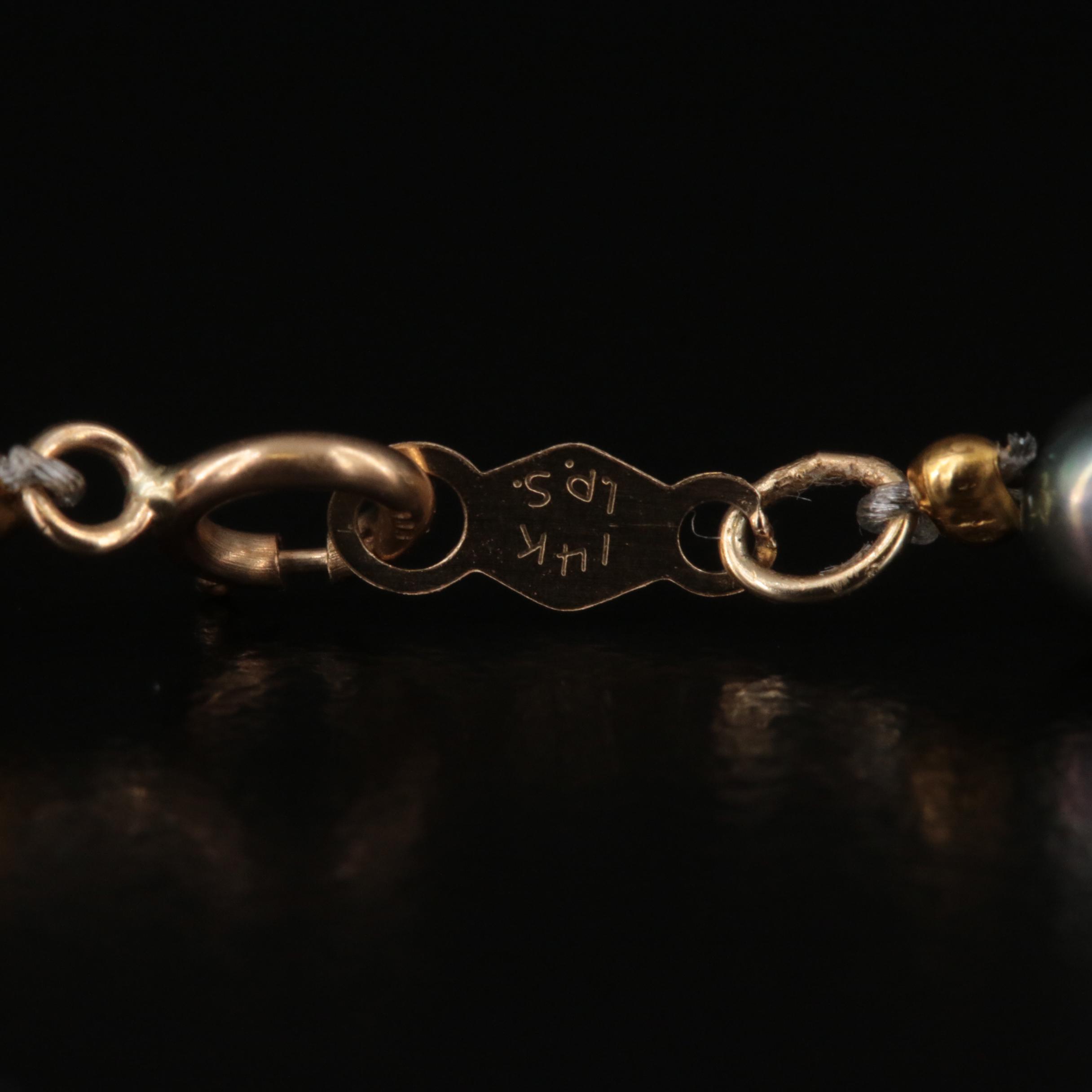 14K Pearl Station Necklace