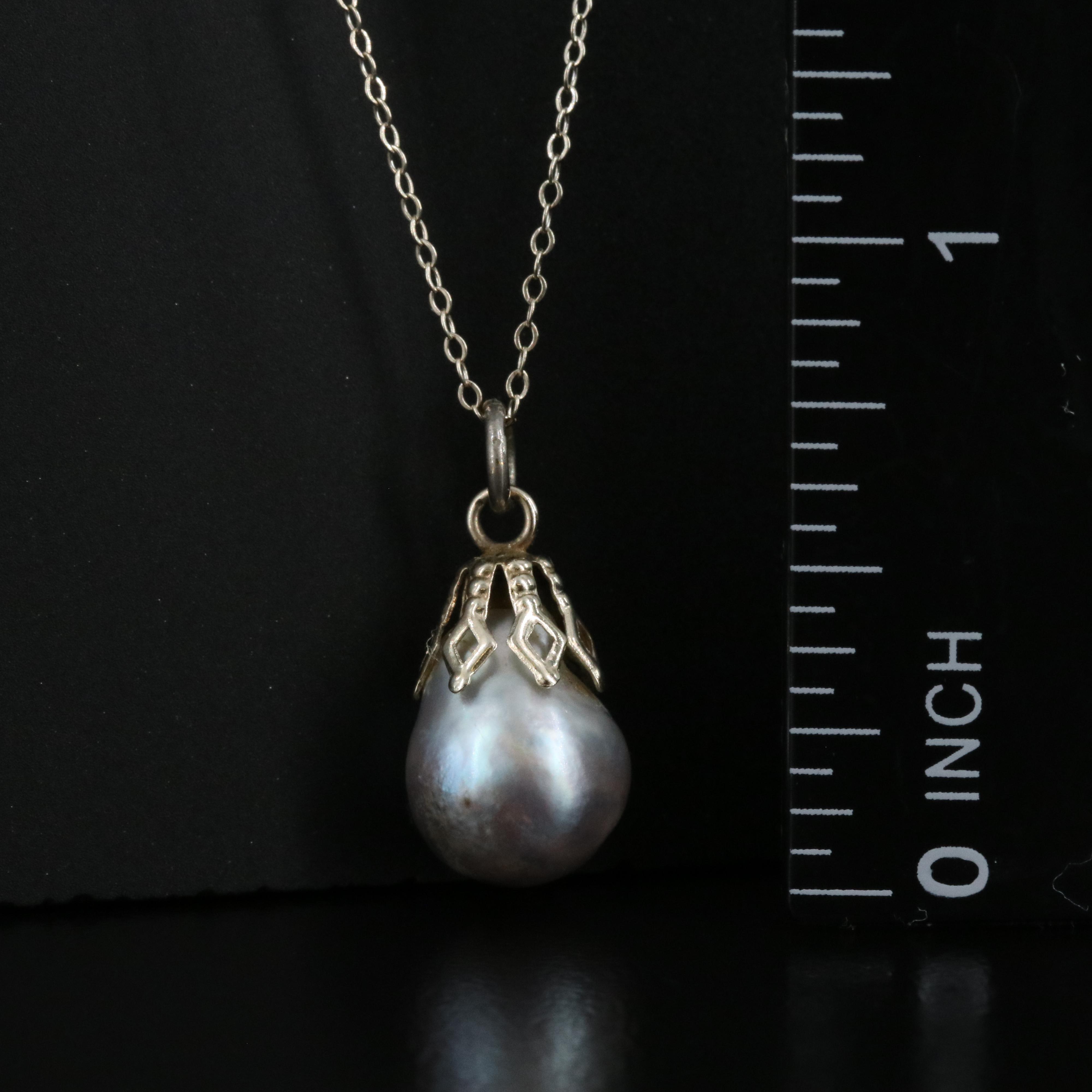 14K Pearl Pendant Necklace