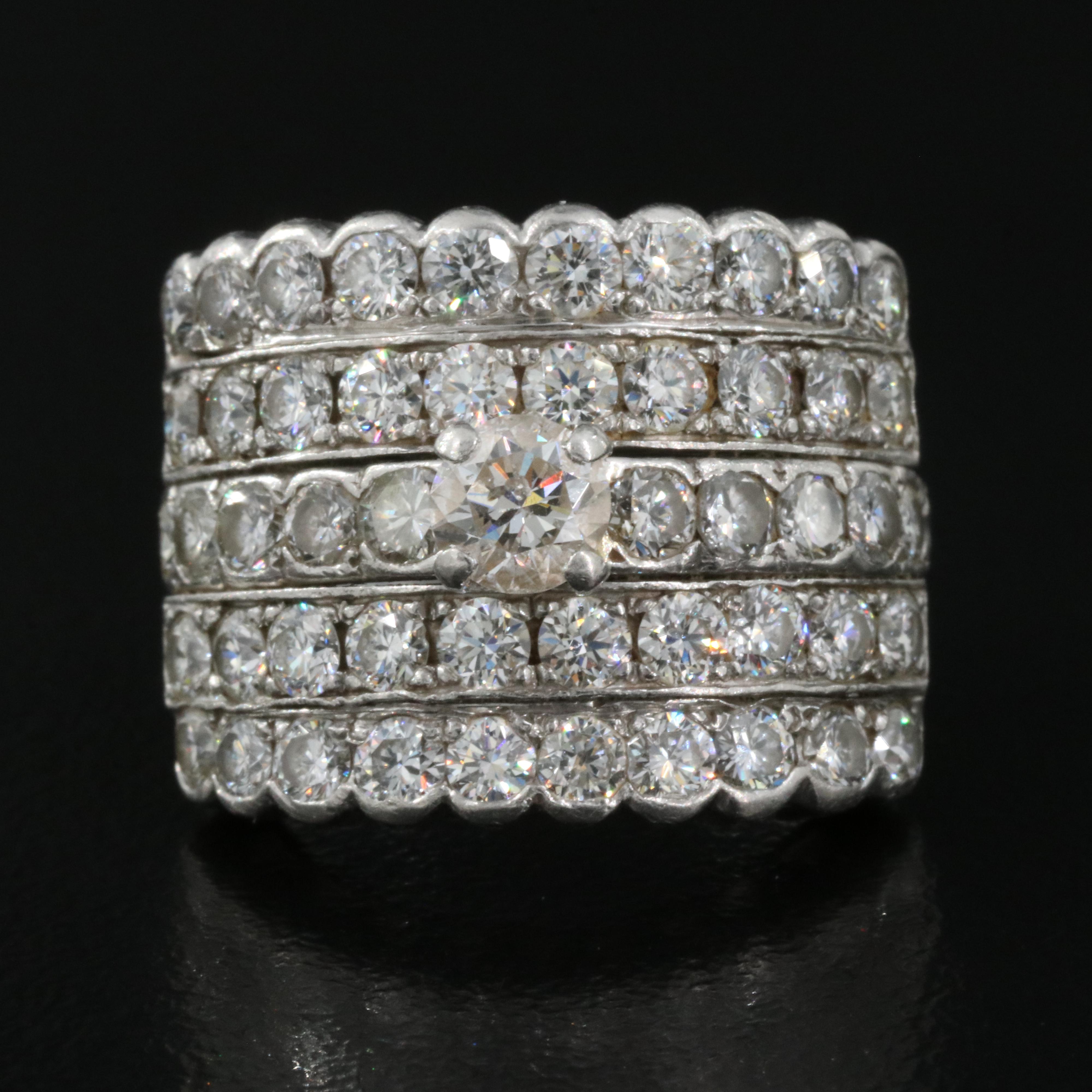 Platinum 3.34 CTW Diamond Ring