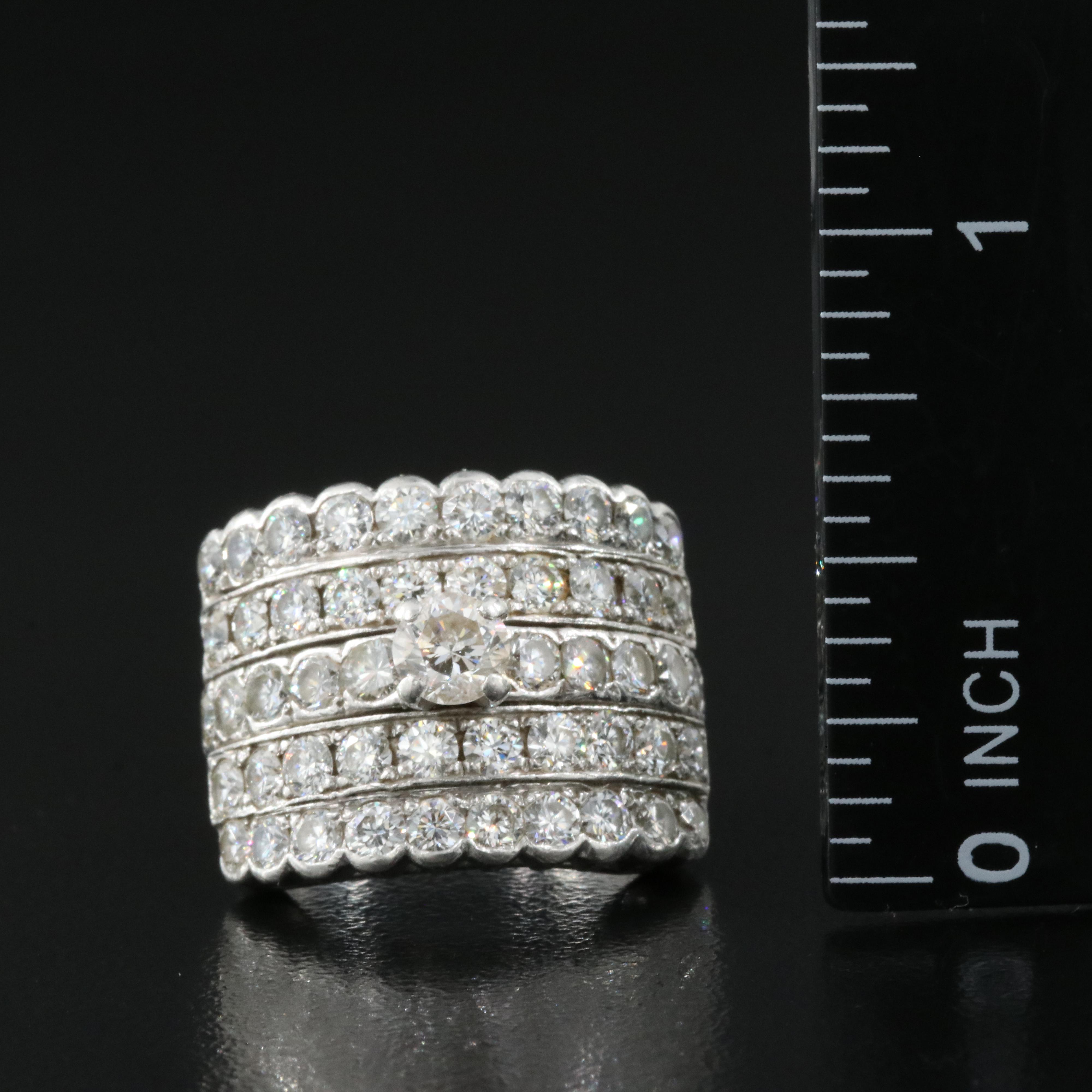 Platinum 3.34 CTW Diamond Ring