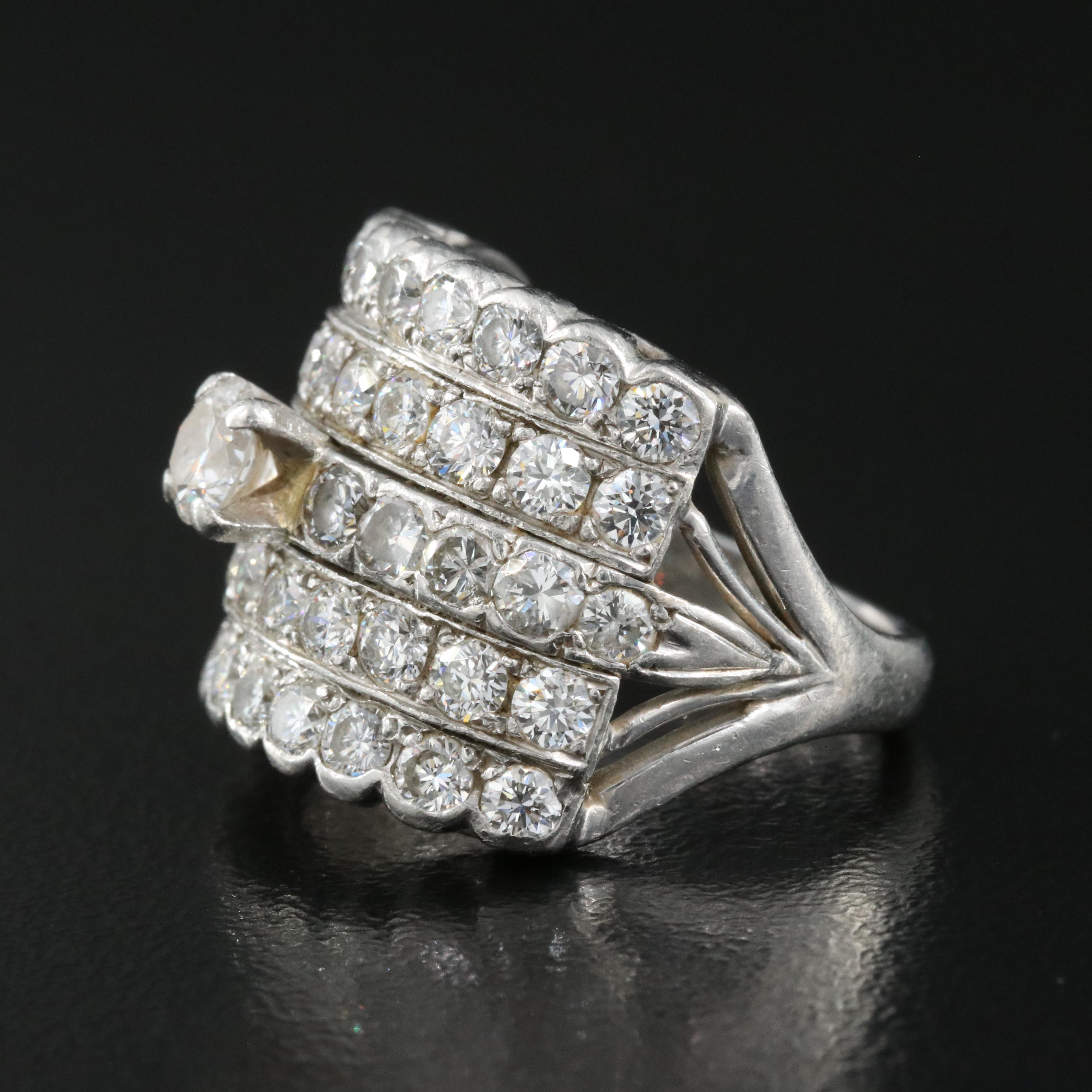 Platinum 3.34 CTW Diamond Ring