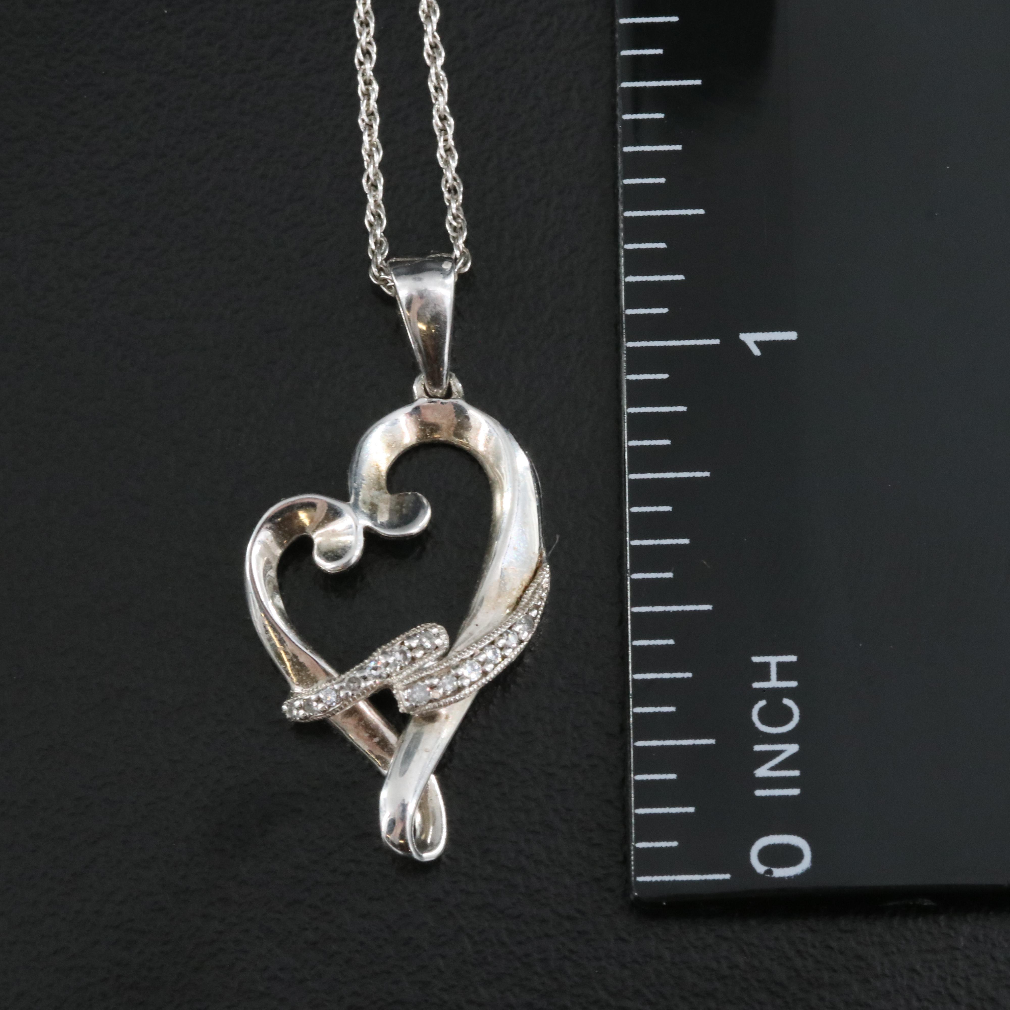 Sterling Earrings and Necklaces Including Diamond, Glass and Marcasite