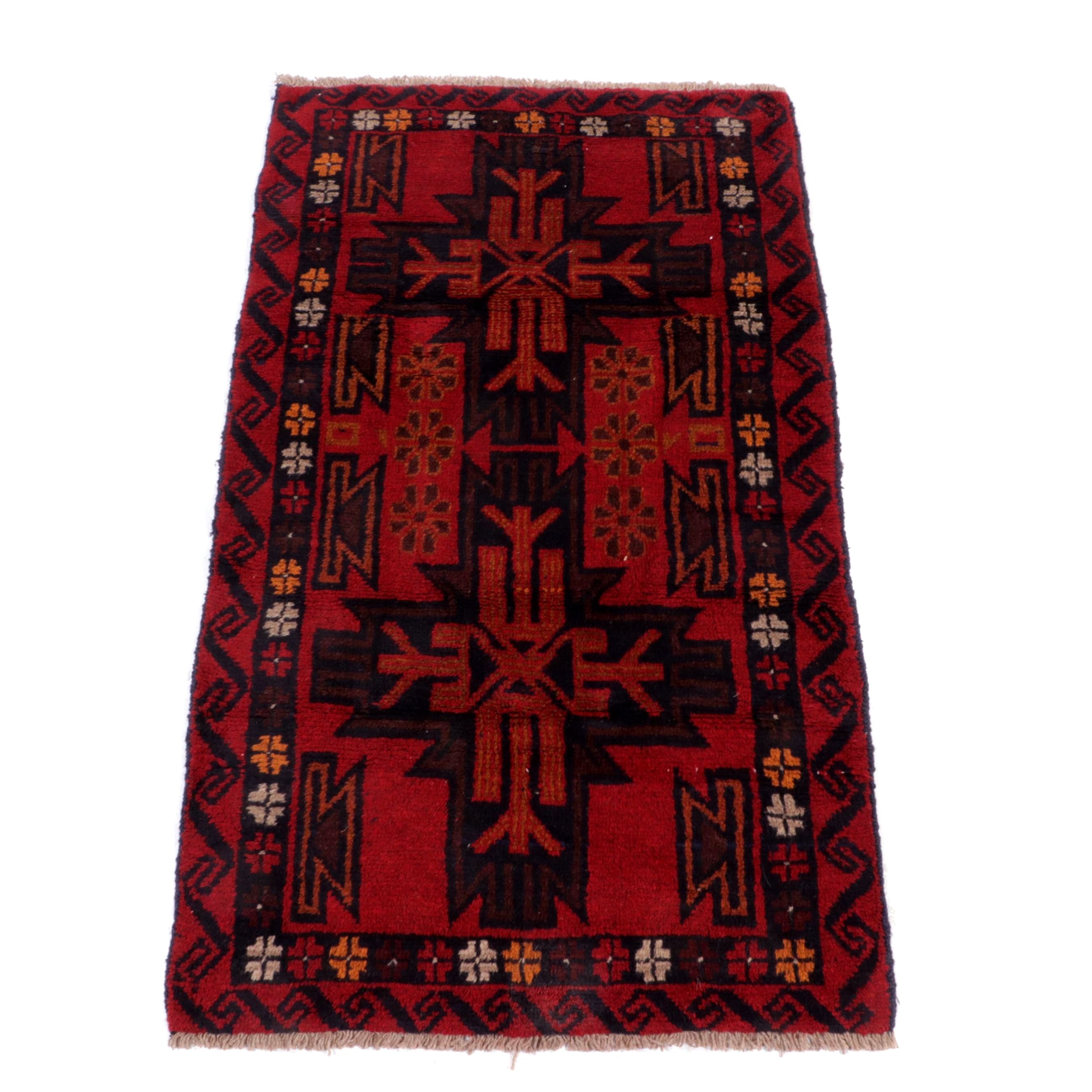 2'9 x 5' Hand-Knotted Afghan Taimani Accent Rug