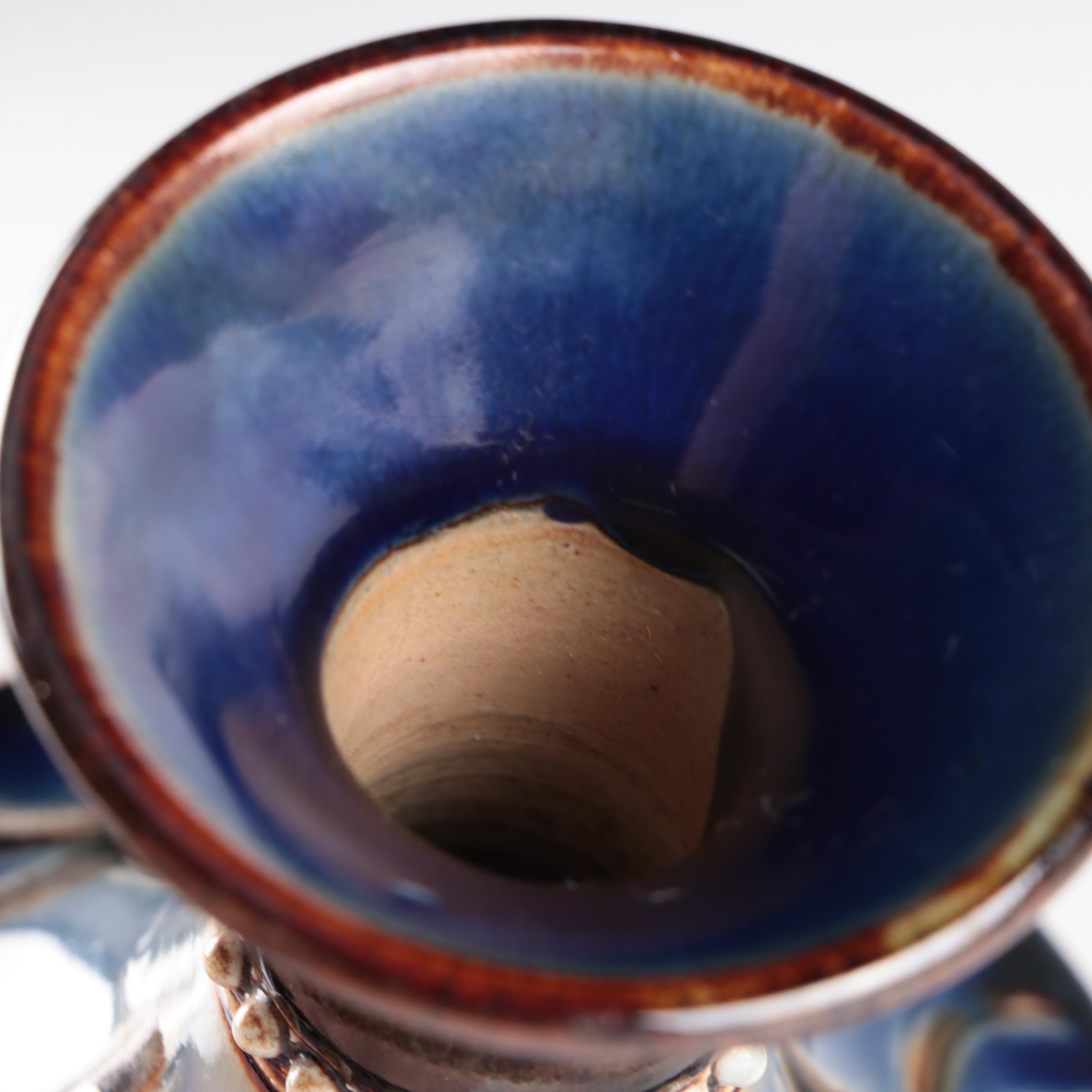 Eliza Simmance Doulton Lambeth English Aesthetic Movement Stoneware Vases