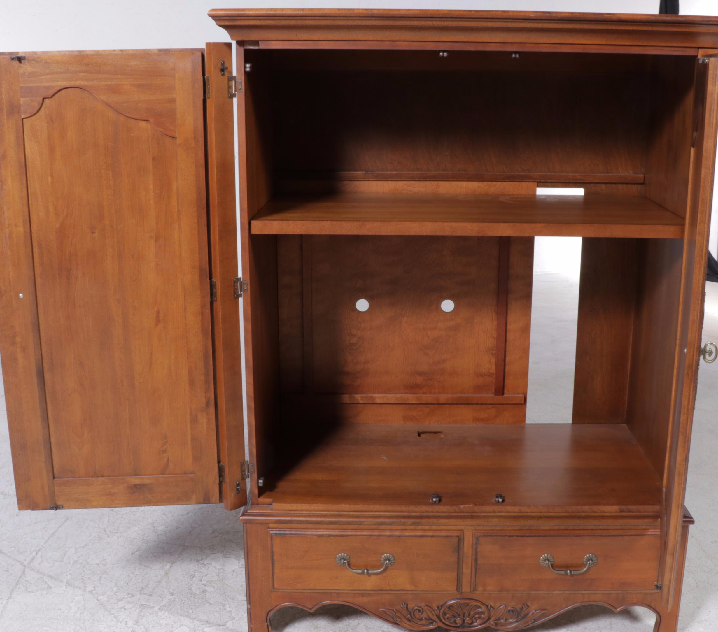 Ethan Allen "Country French Collection" Birch Media Cabinet