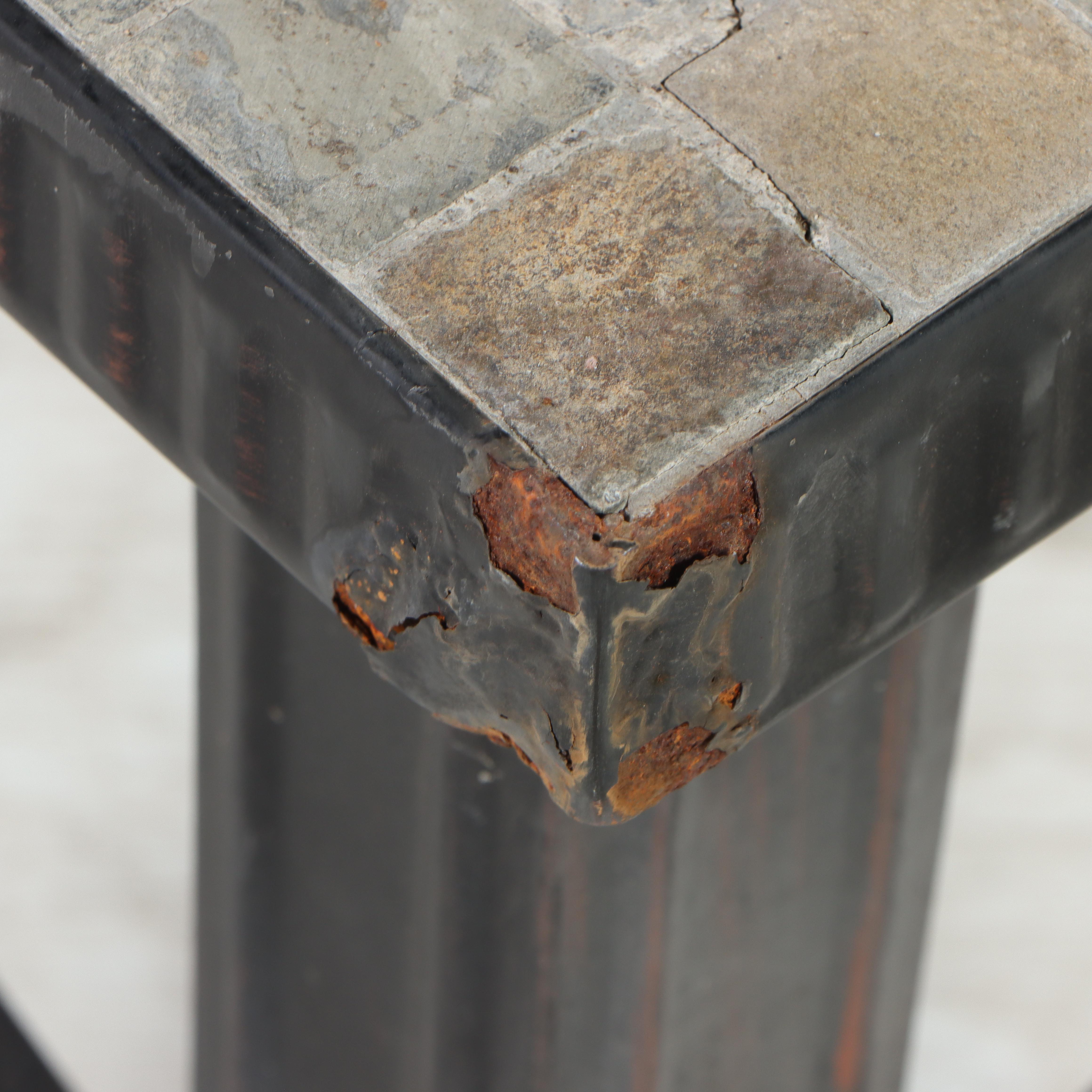 Mosaic Stone and Metal Fire Pit