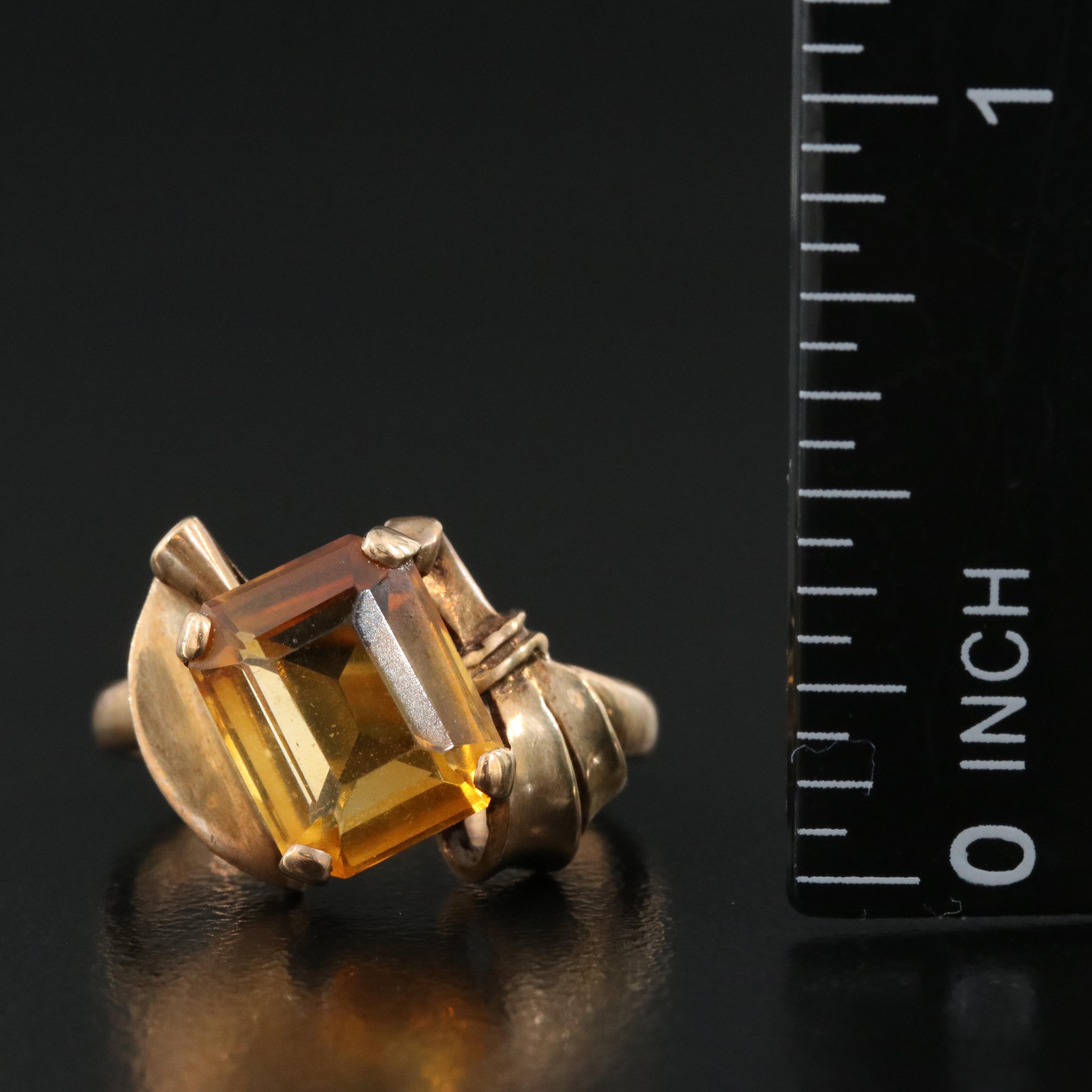 Block-Alexander 10K Citrine Ring