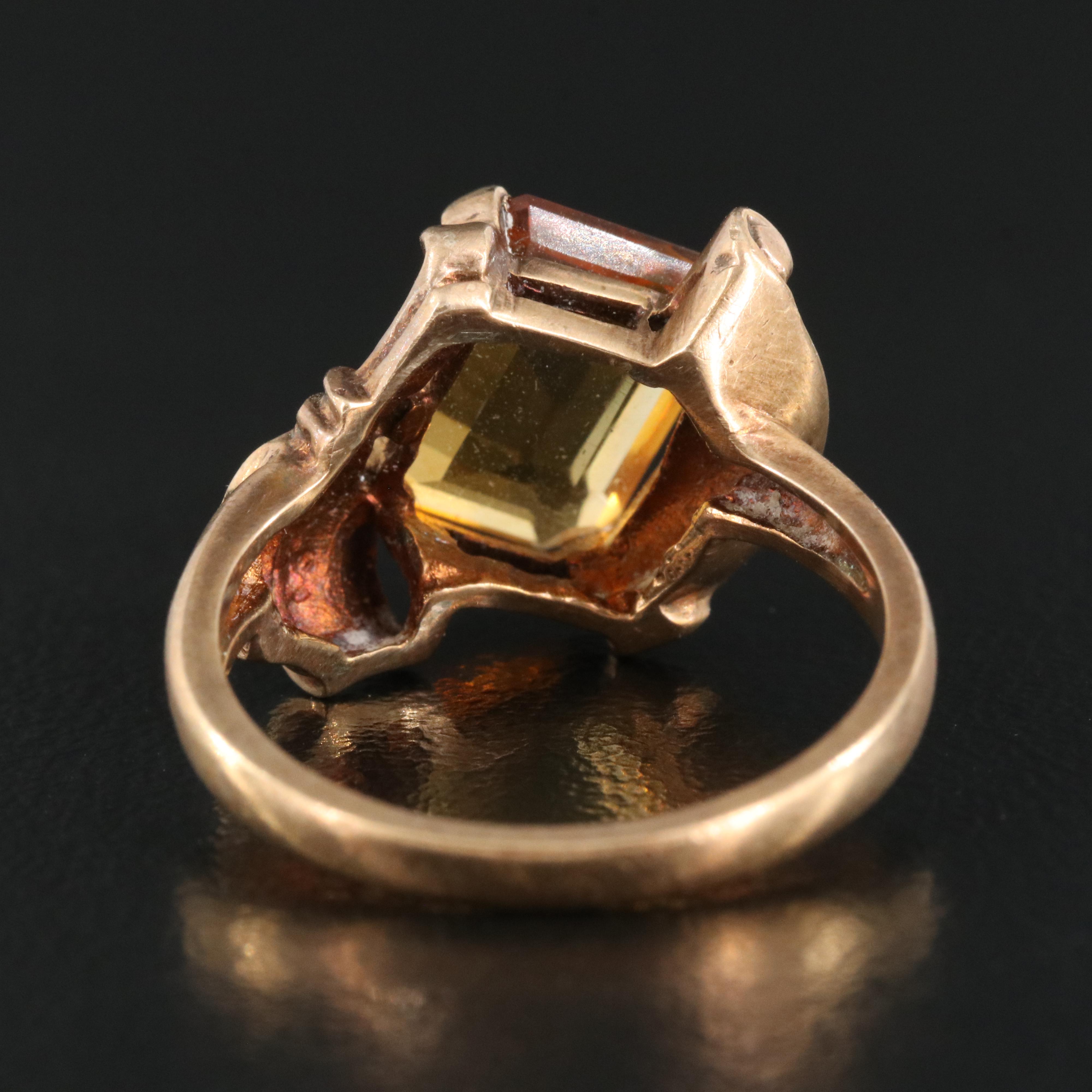 Block-Alexander 10K Citrine Ring