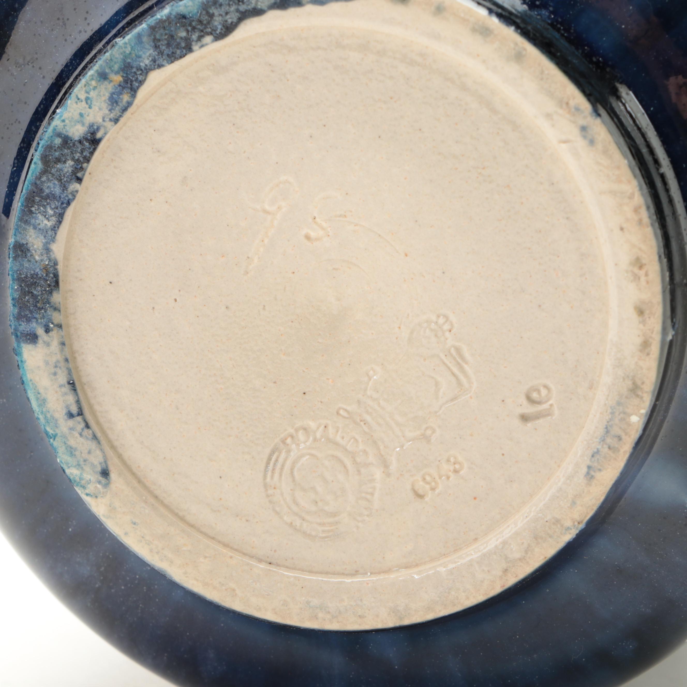 Royal Doulton Art Nouveau Faïence Vase with Floral Motif, Early 20th Century