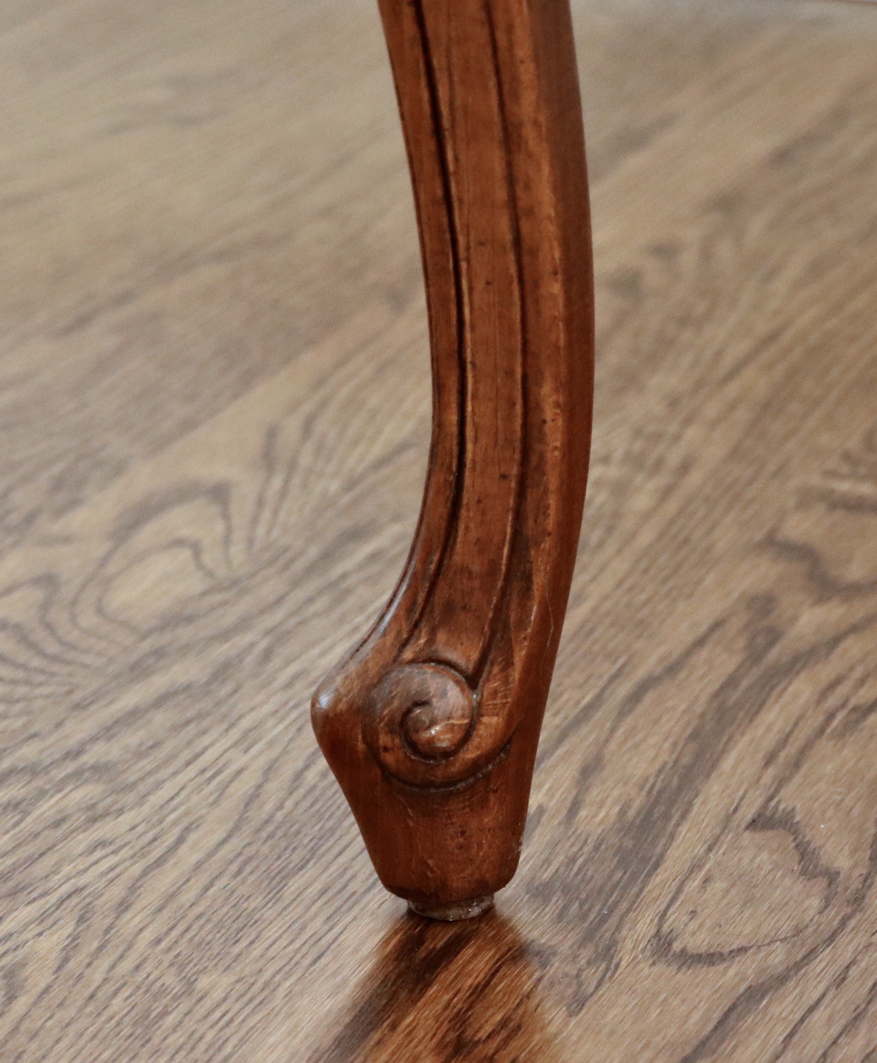 Ethan Allen French Provincial Style Beech and Custom-Upholstered Armchair