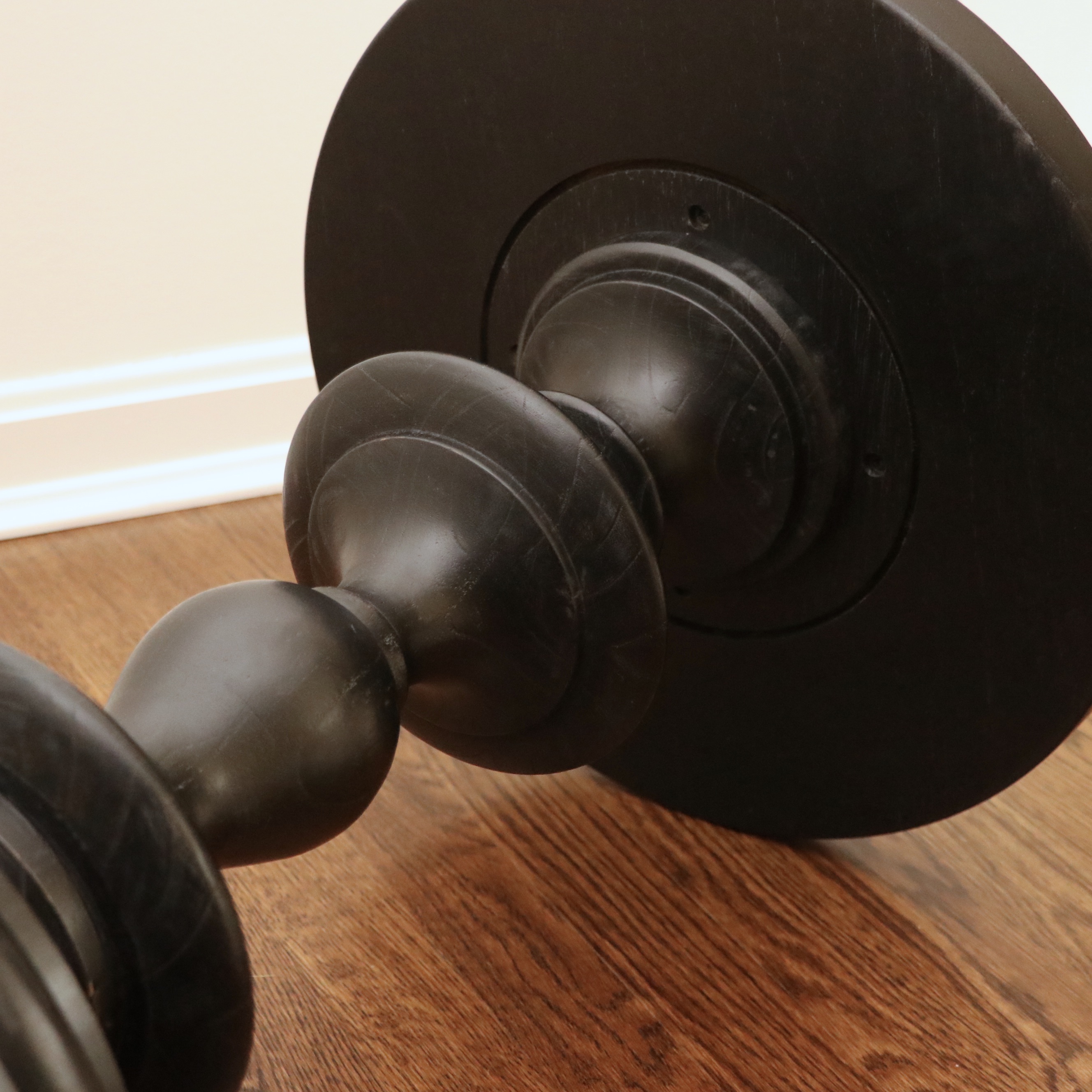 Ethan Allen "Brandt" Custom-Upholstered Spindle Chair and "Romano" Accent Table