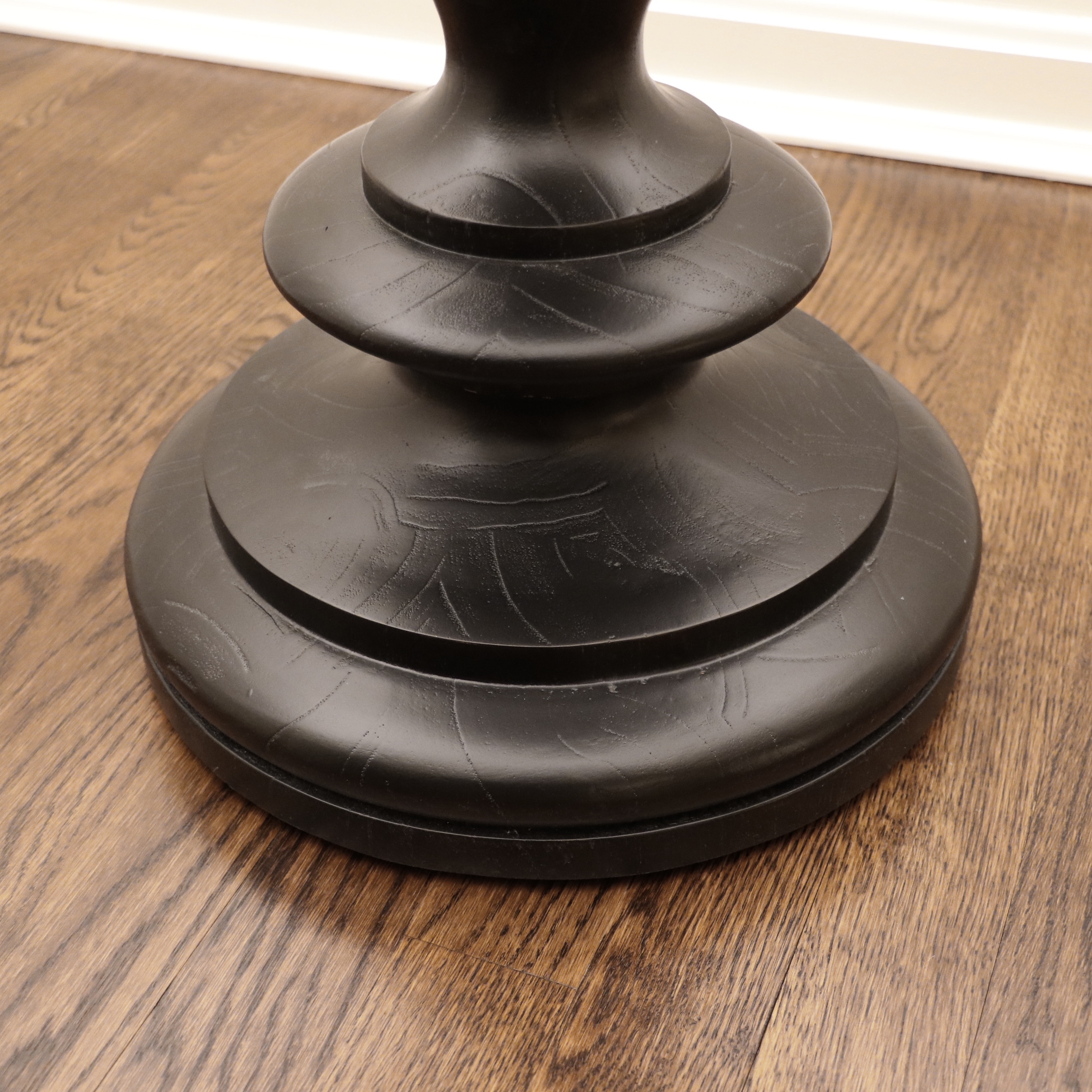 Ethan Allen "Brandt" Custom-Upholstered Spindle Chair and "Romano" Accent Table