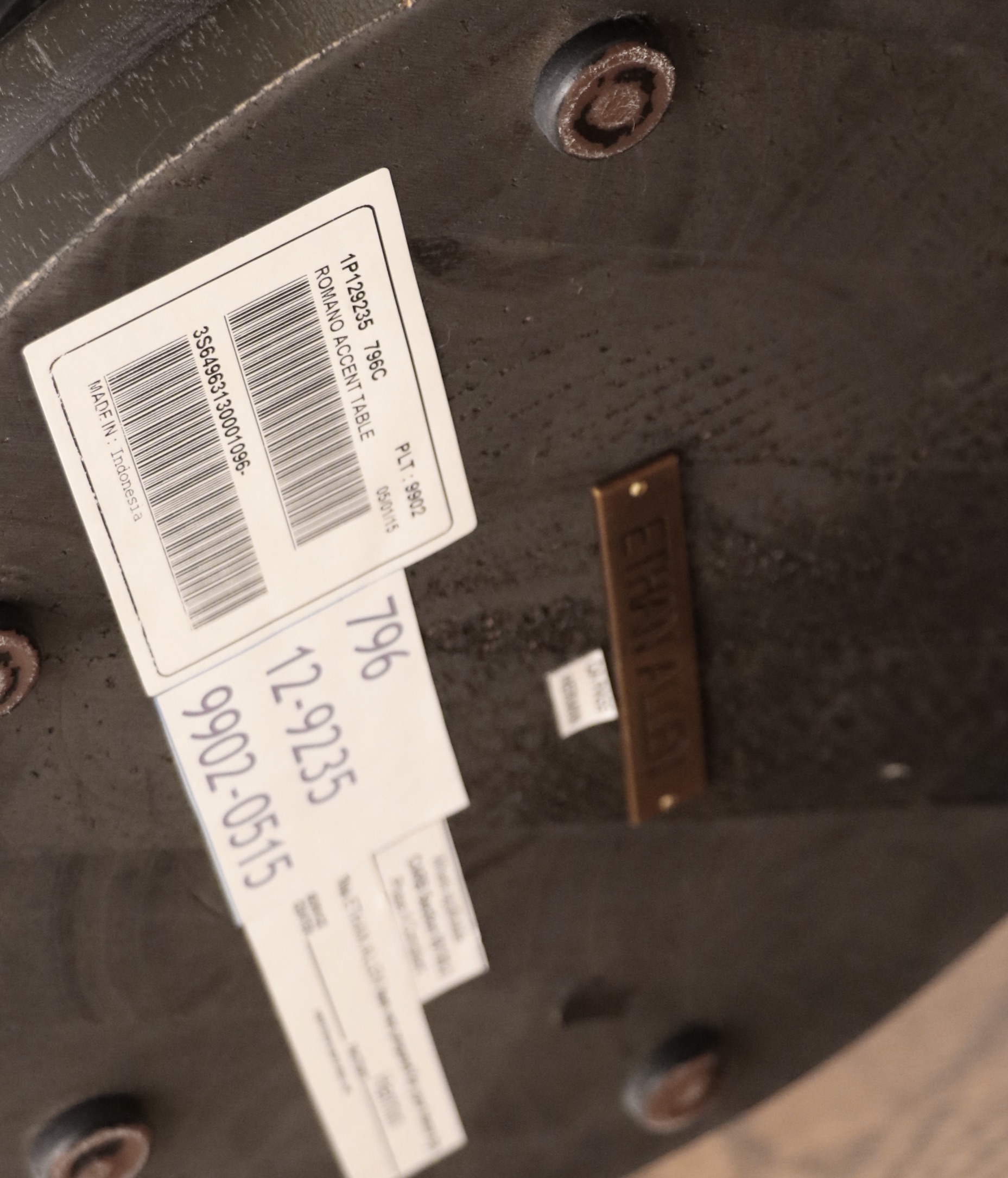 Ethan Allen "Brandt" Custom-Upholstered Spindle Chair and "Romano" Accent Table