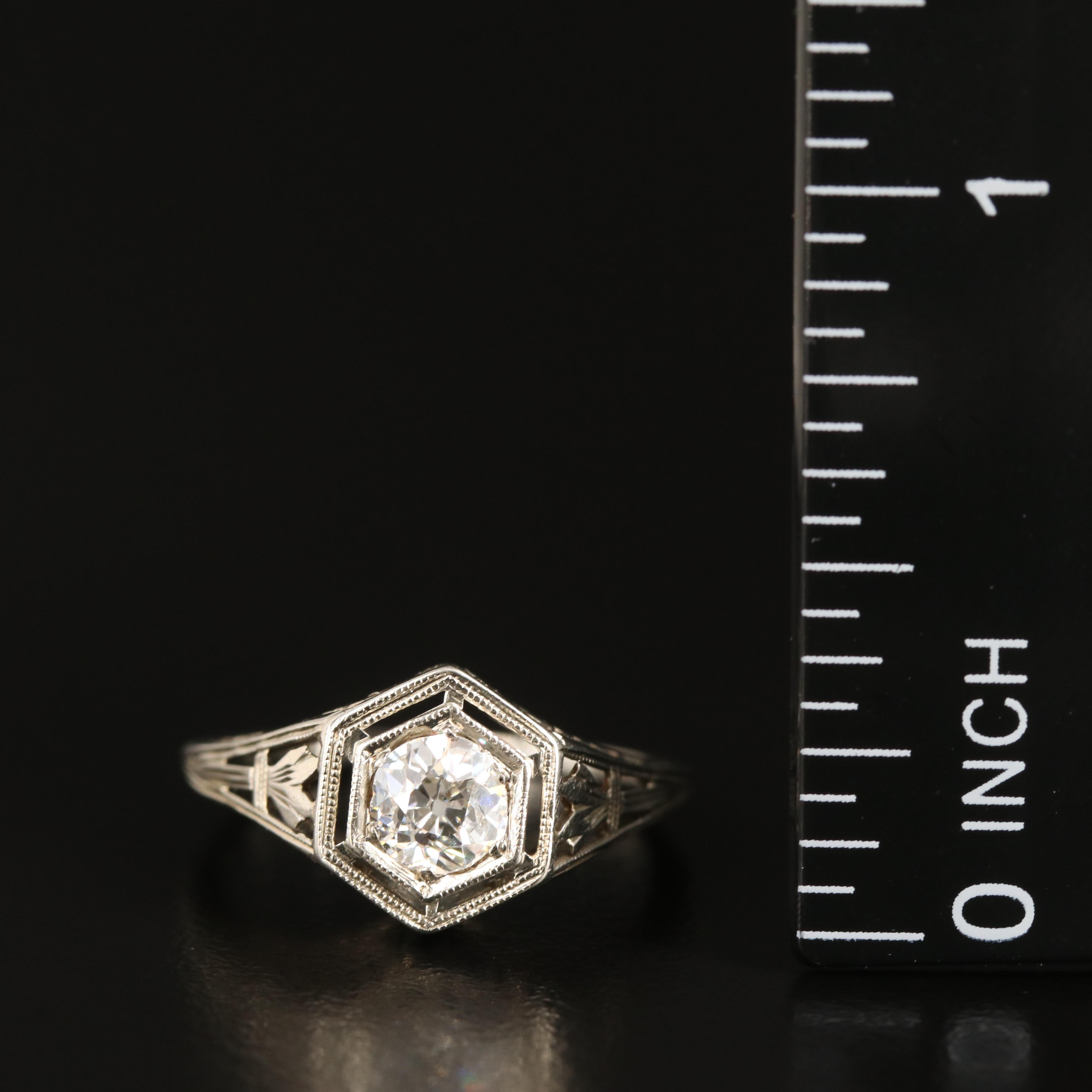 Antique 18K 0.40 CT Diamond Ring