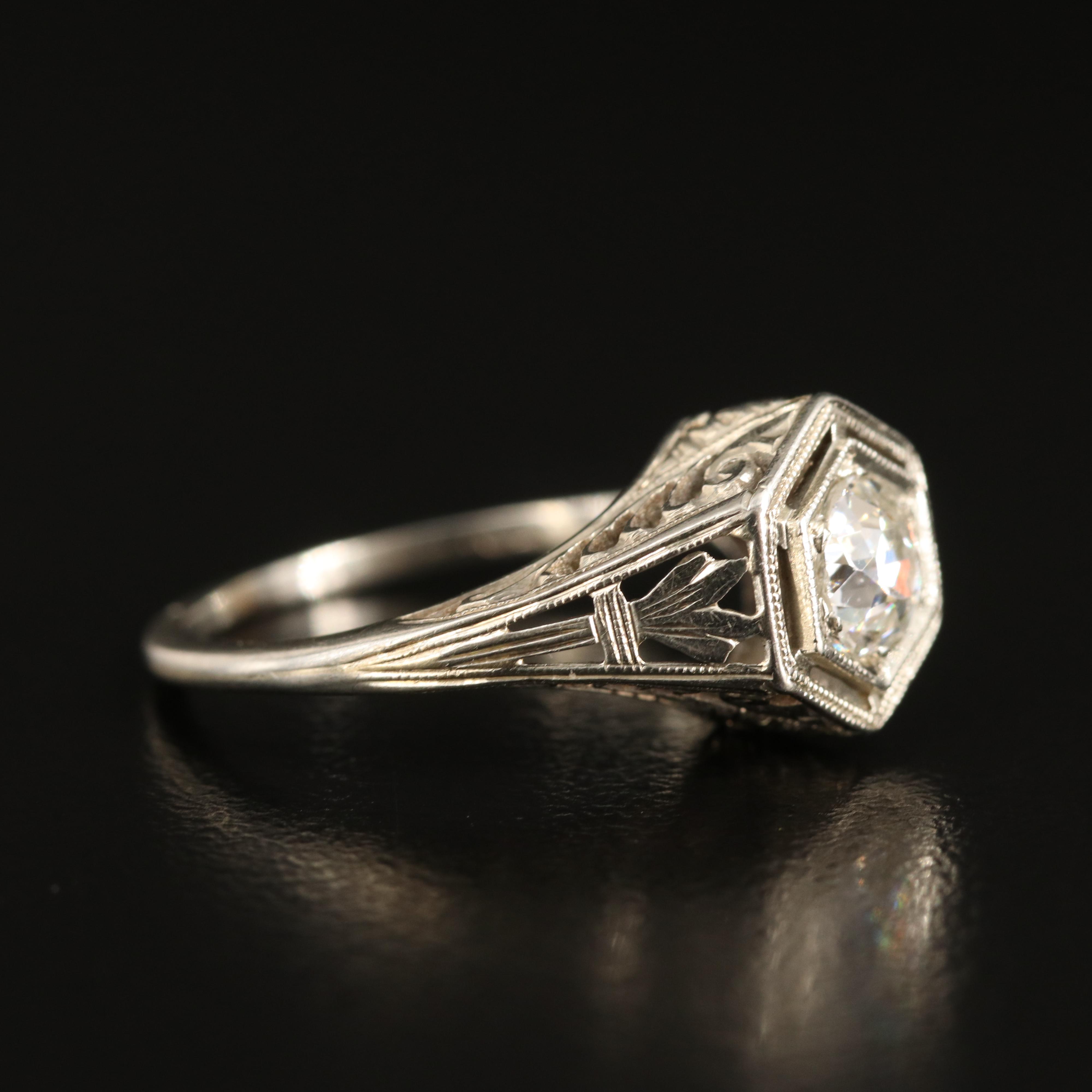Antique 18K 0.40 CT Diamond Ring