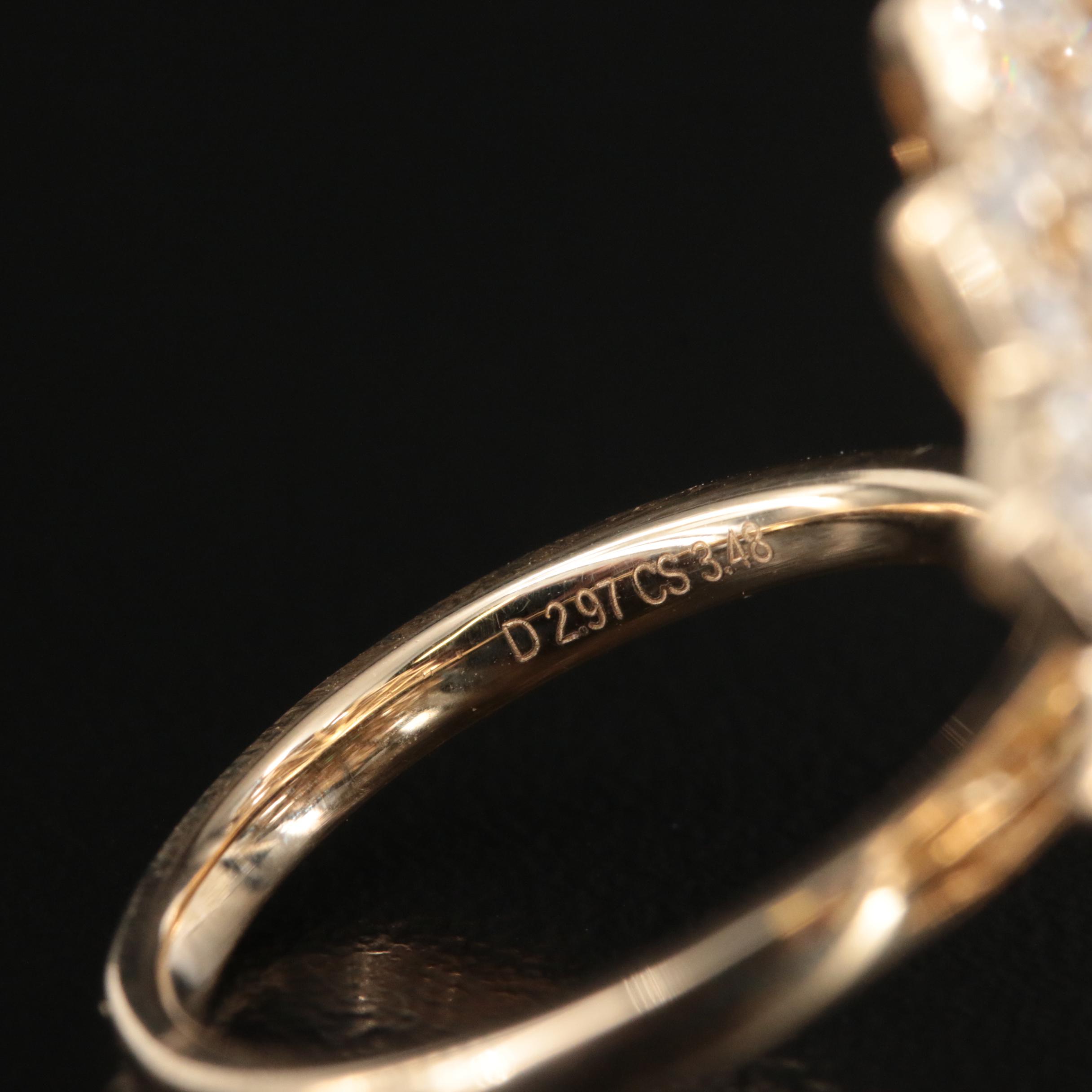 14K 3.48 CT Emerald and 2.97 CTW Diamond Ring