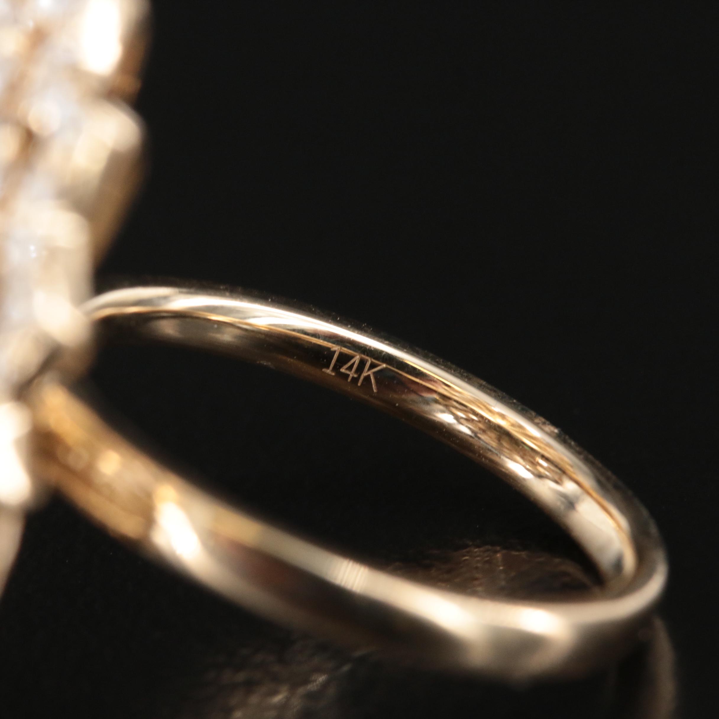 14K 3.48 CT Emerald and 2.97 CTW Diamond Ring