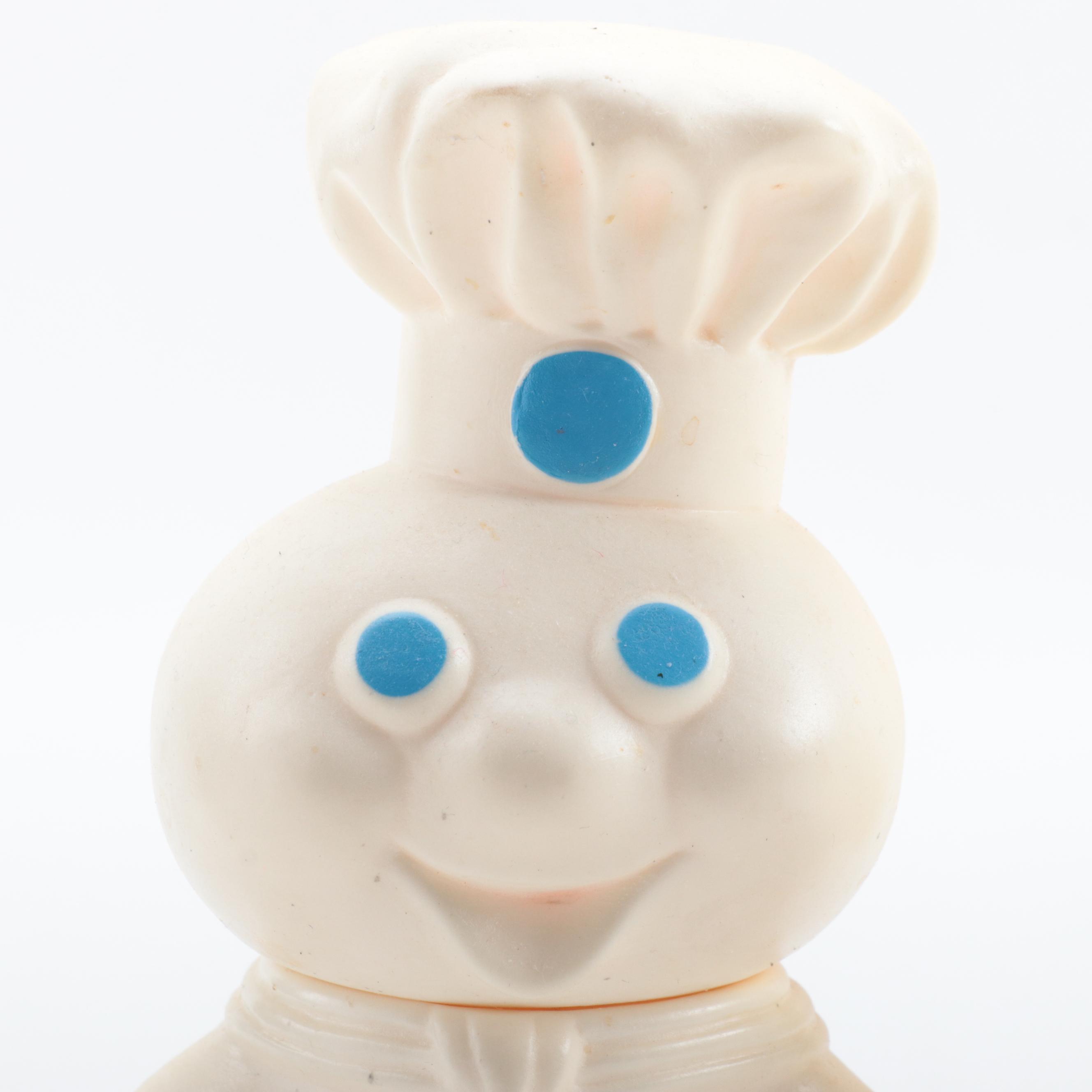 Pillsbury Poppin' Fresh Doughboy and Dough Girl Vinyl Advertising Dolls