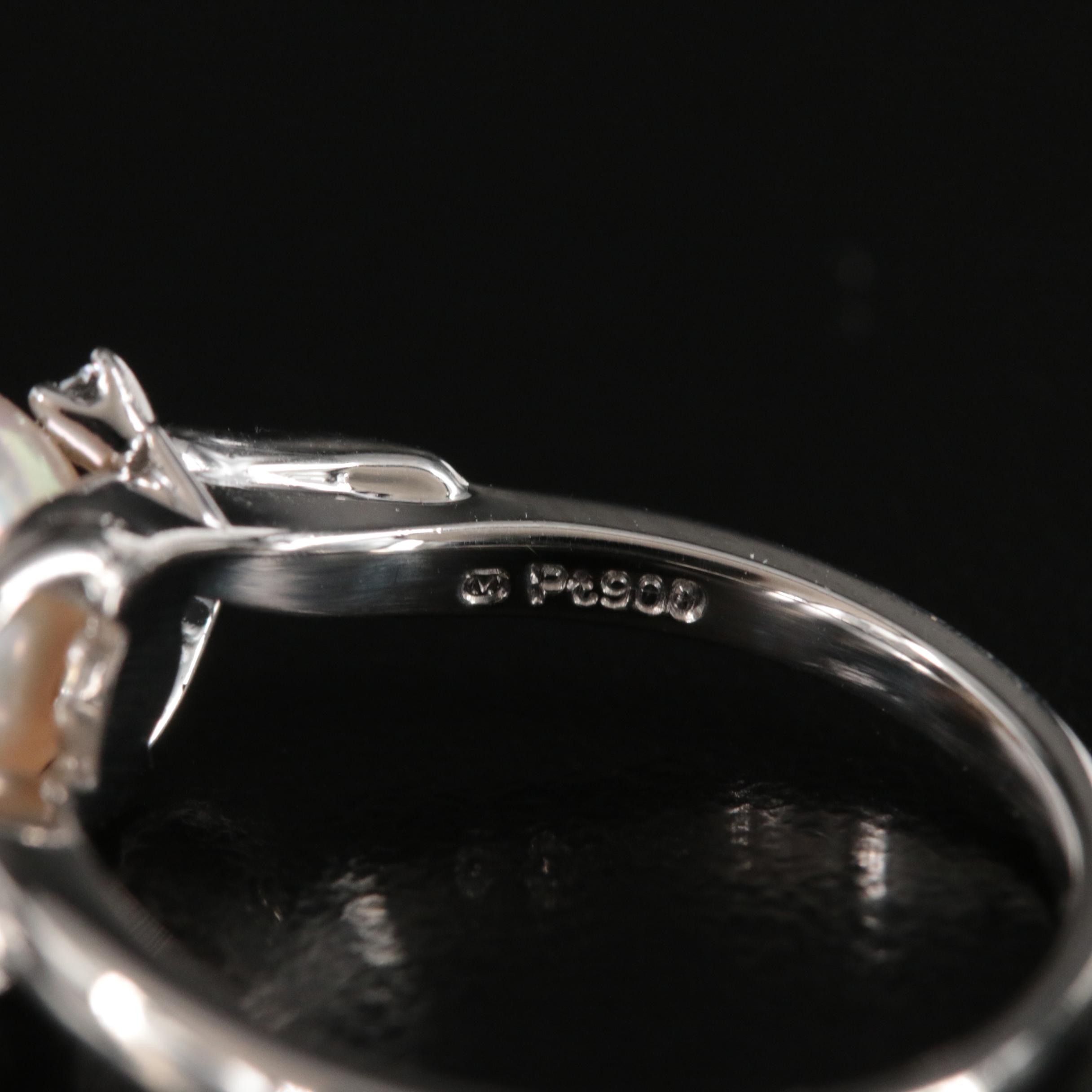 Mikimoto Platinum and Diamond Ring