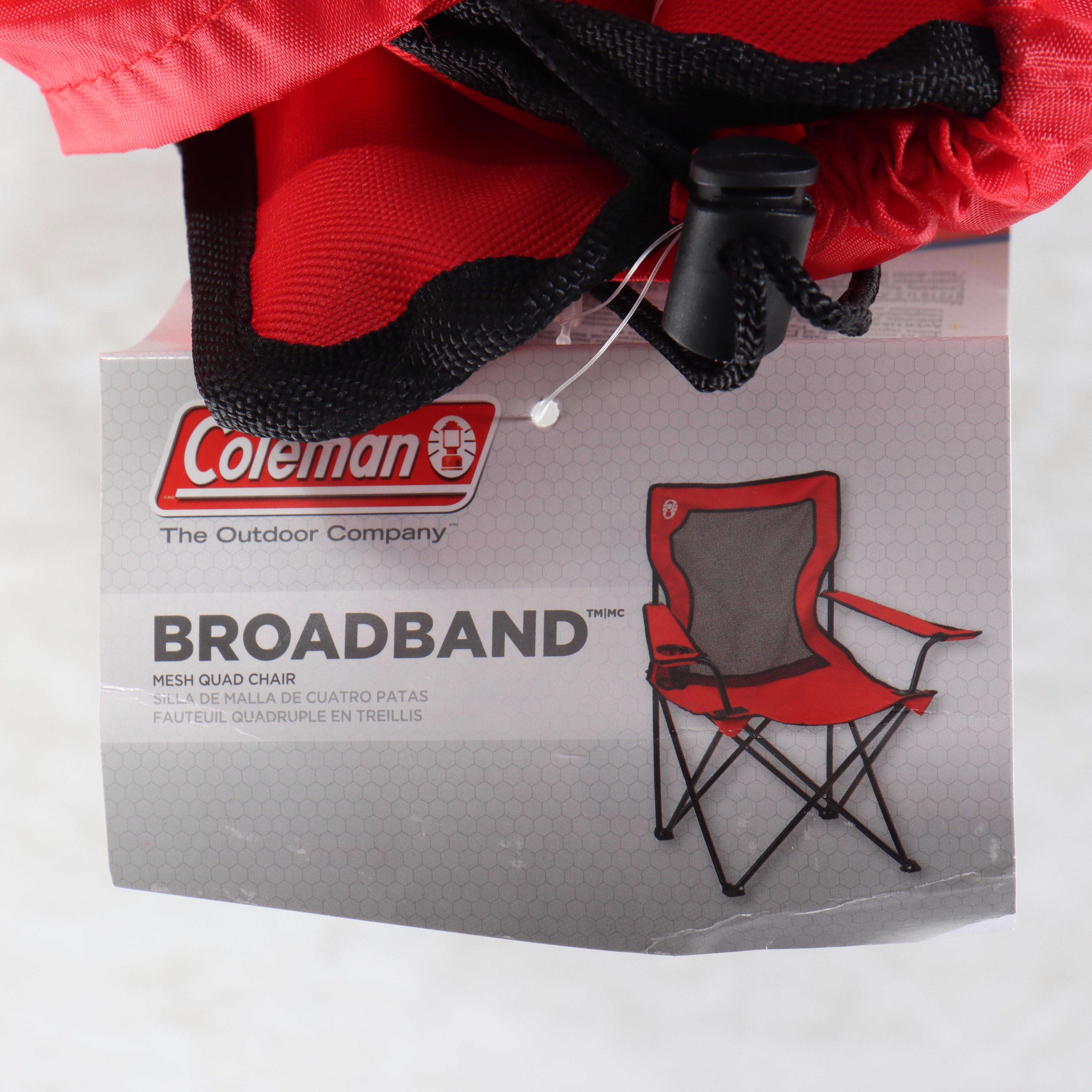 Two Coleman Broadband Mesh Quad Chairs