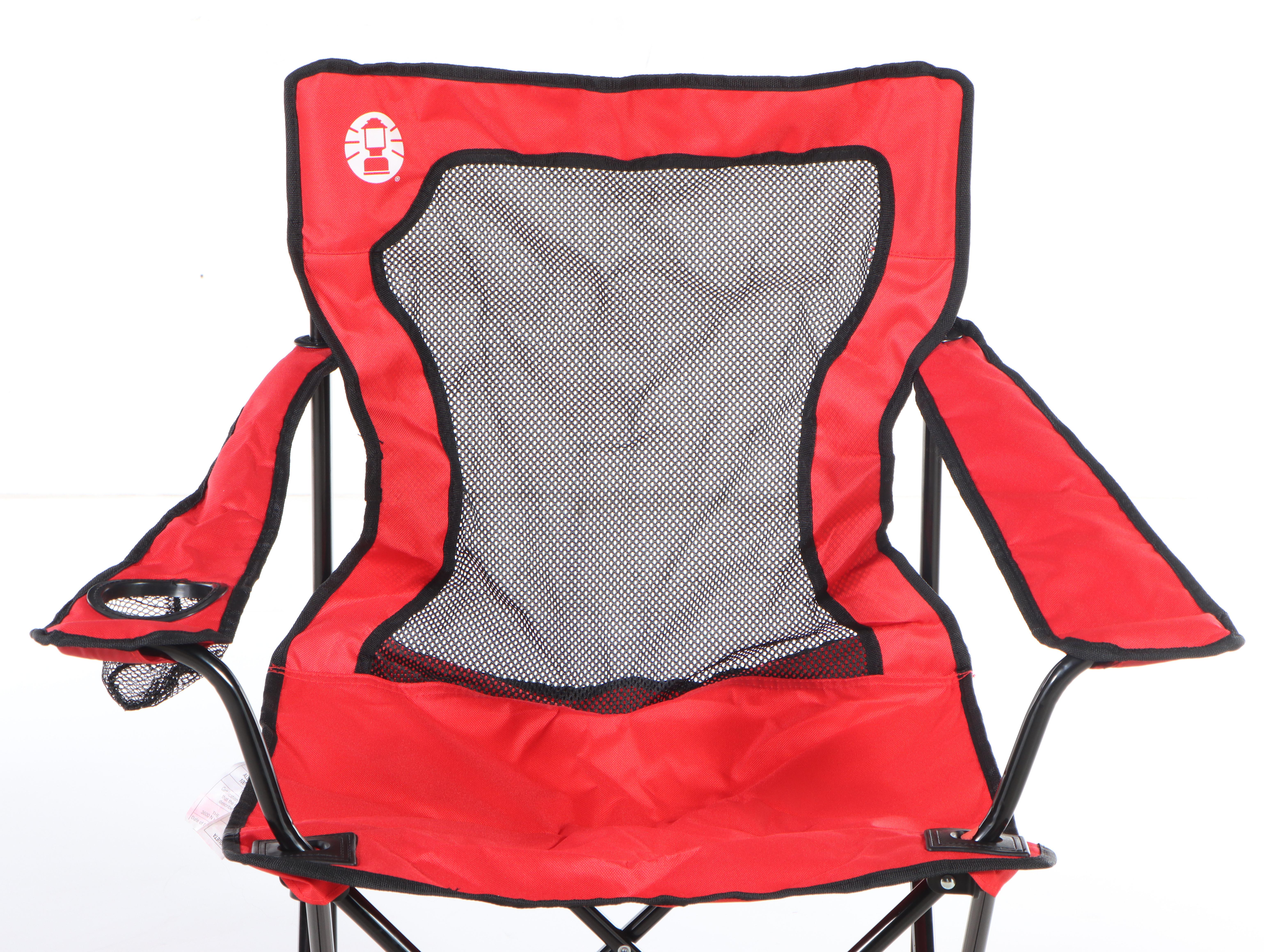 Two Coleman Broadband Mesh Quad Chairs