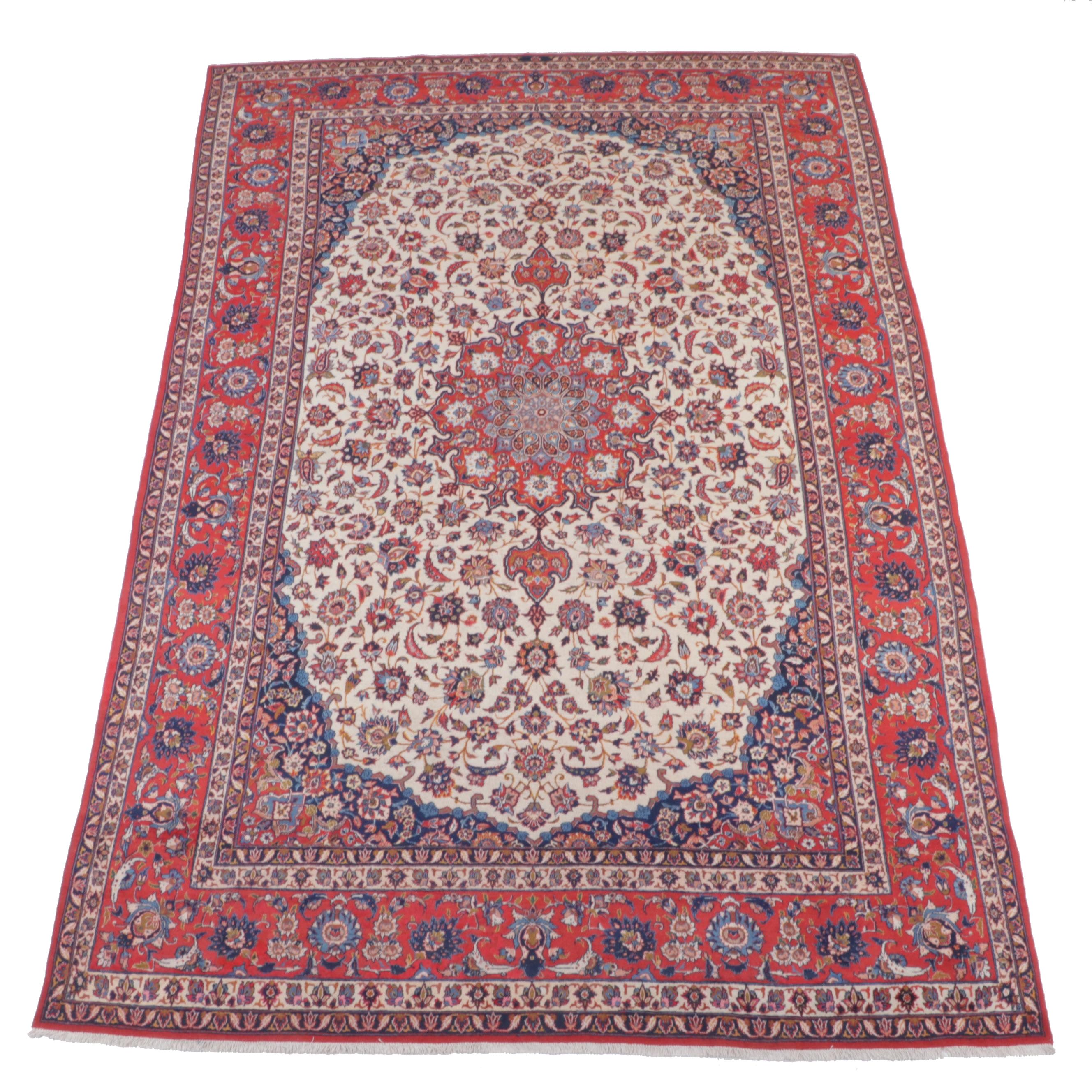 9'7 x 15'7 Hand-Knotted Persian Masshad Room Sized Rug