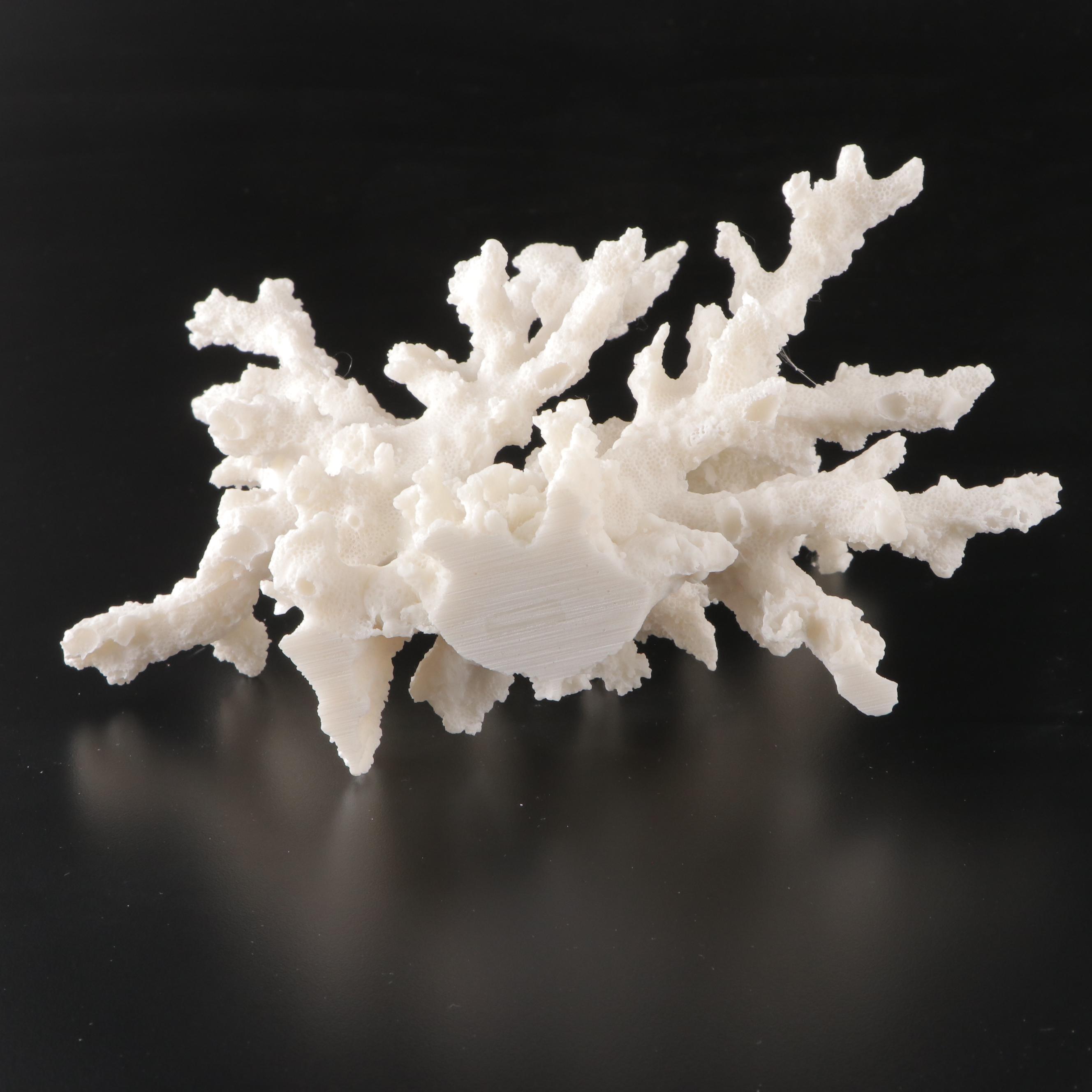 Imax Tessellated Mother-of-Pearl Box with Ethan Allen Resin Faux Coral