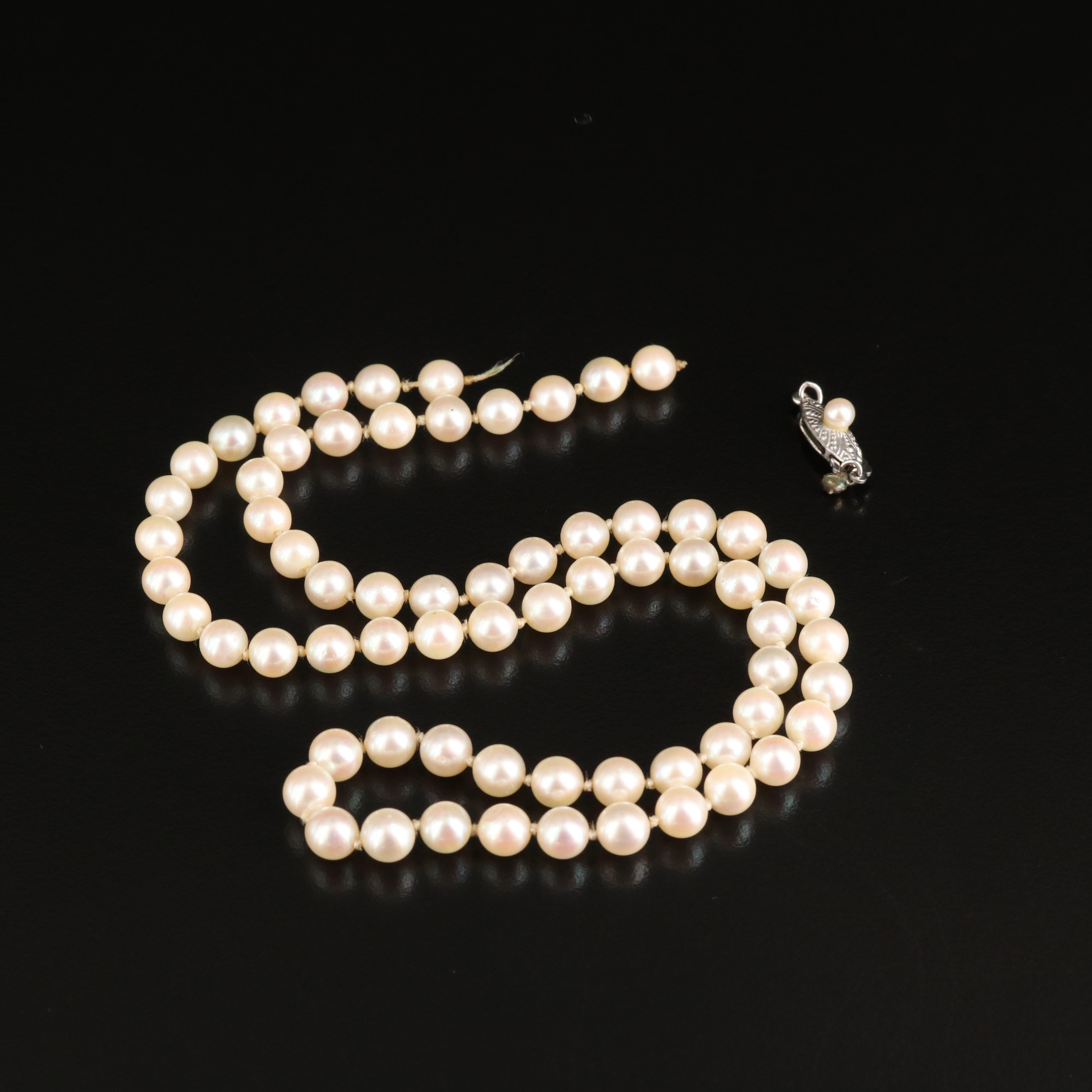 Pearl Strand with Mikimoto 10K Clasp