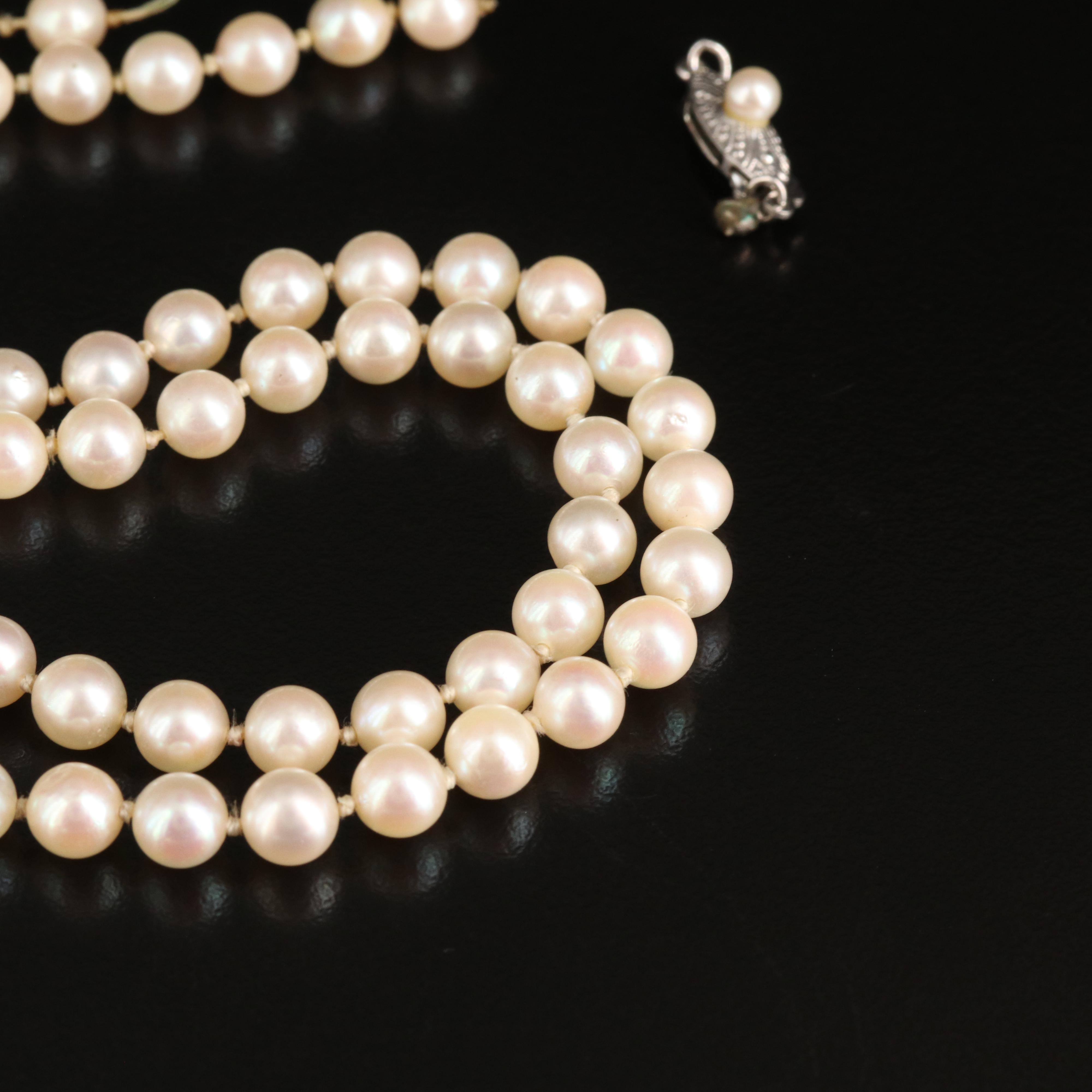 Pearl Strand with Mikimoto 10K Clasp