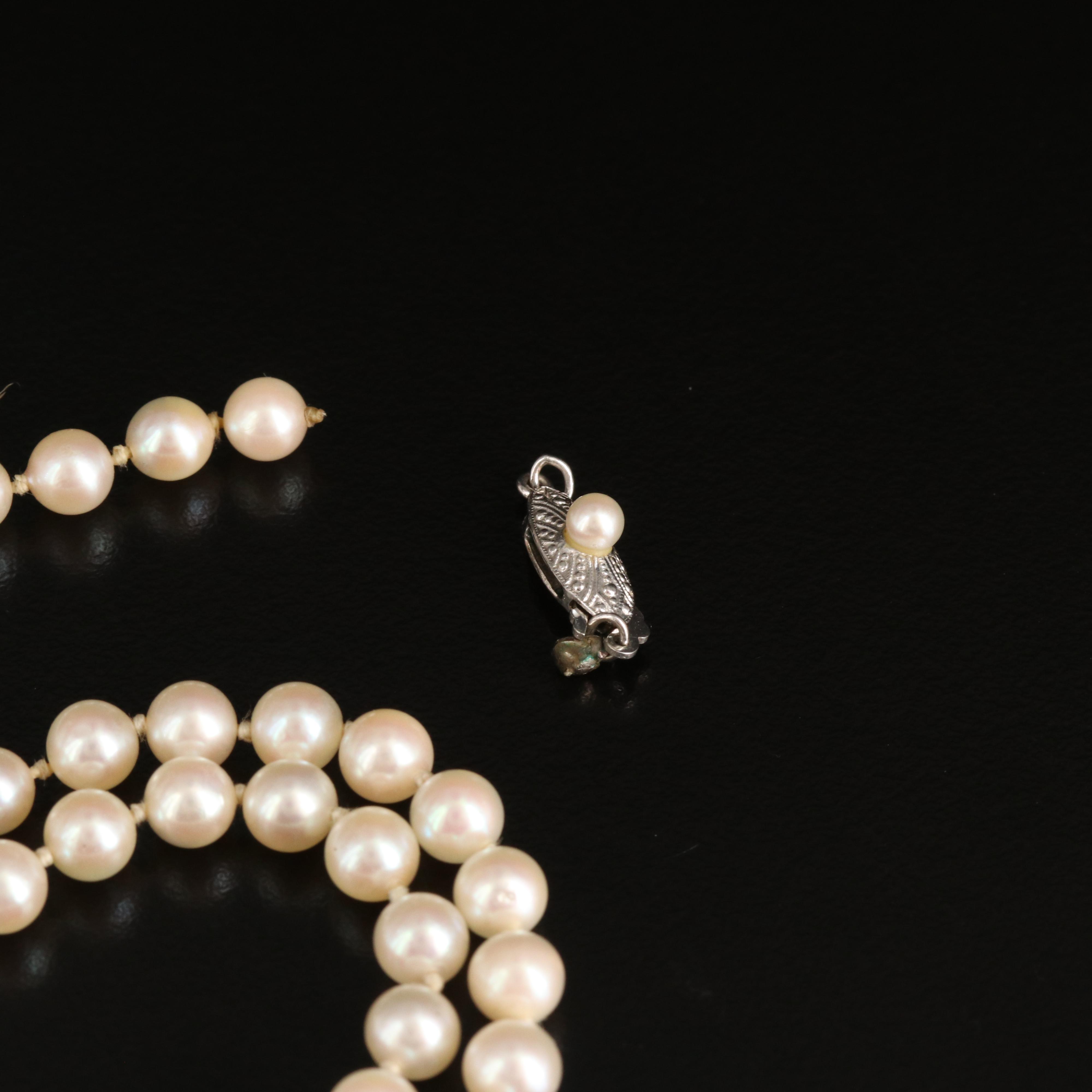 Pearl Strand with Mikimoto 10K Clasp