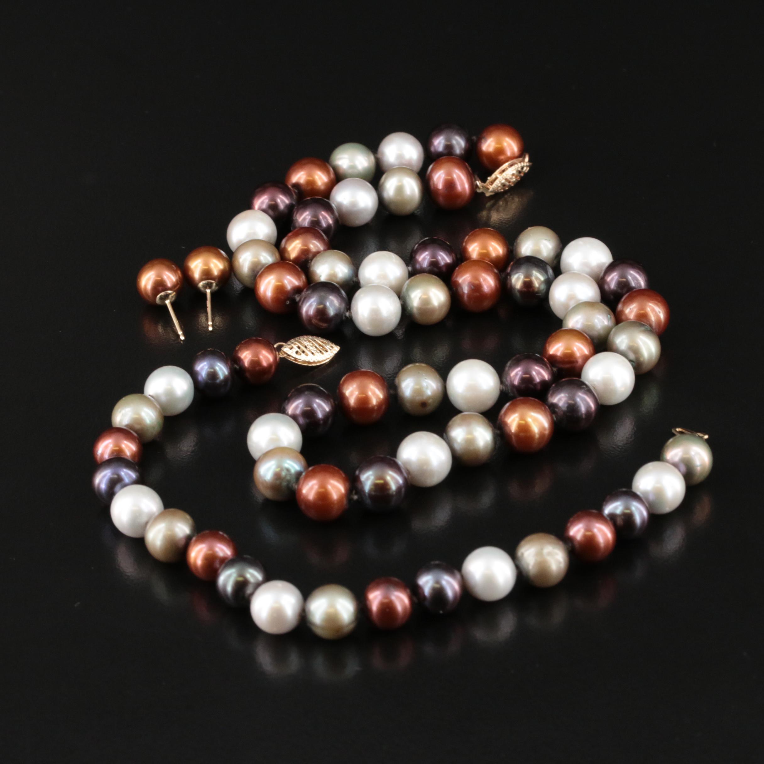 14K Pearl Jewelry Set