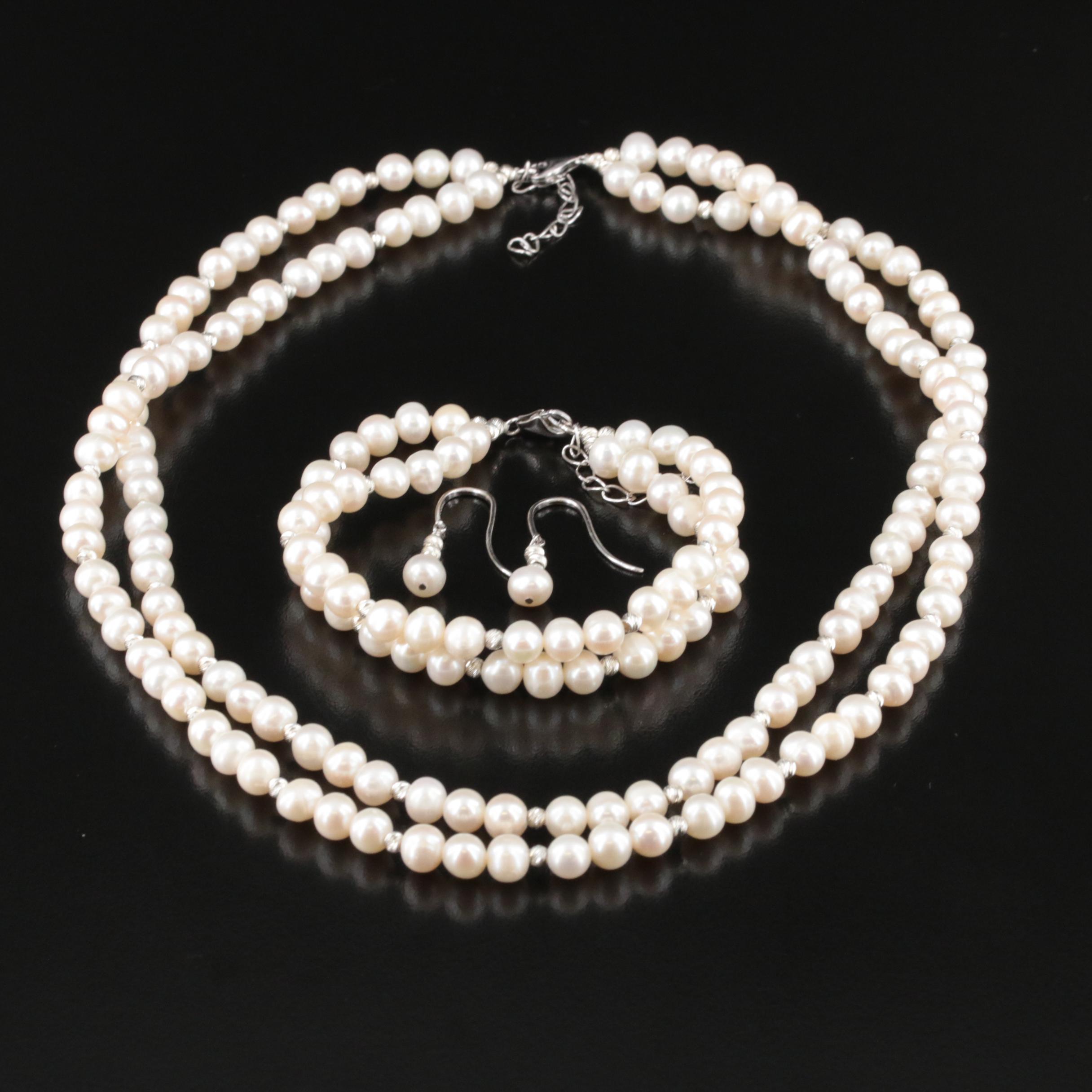Sterling Pearl Jewelry Set