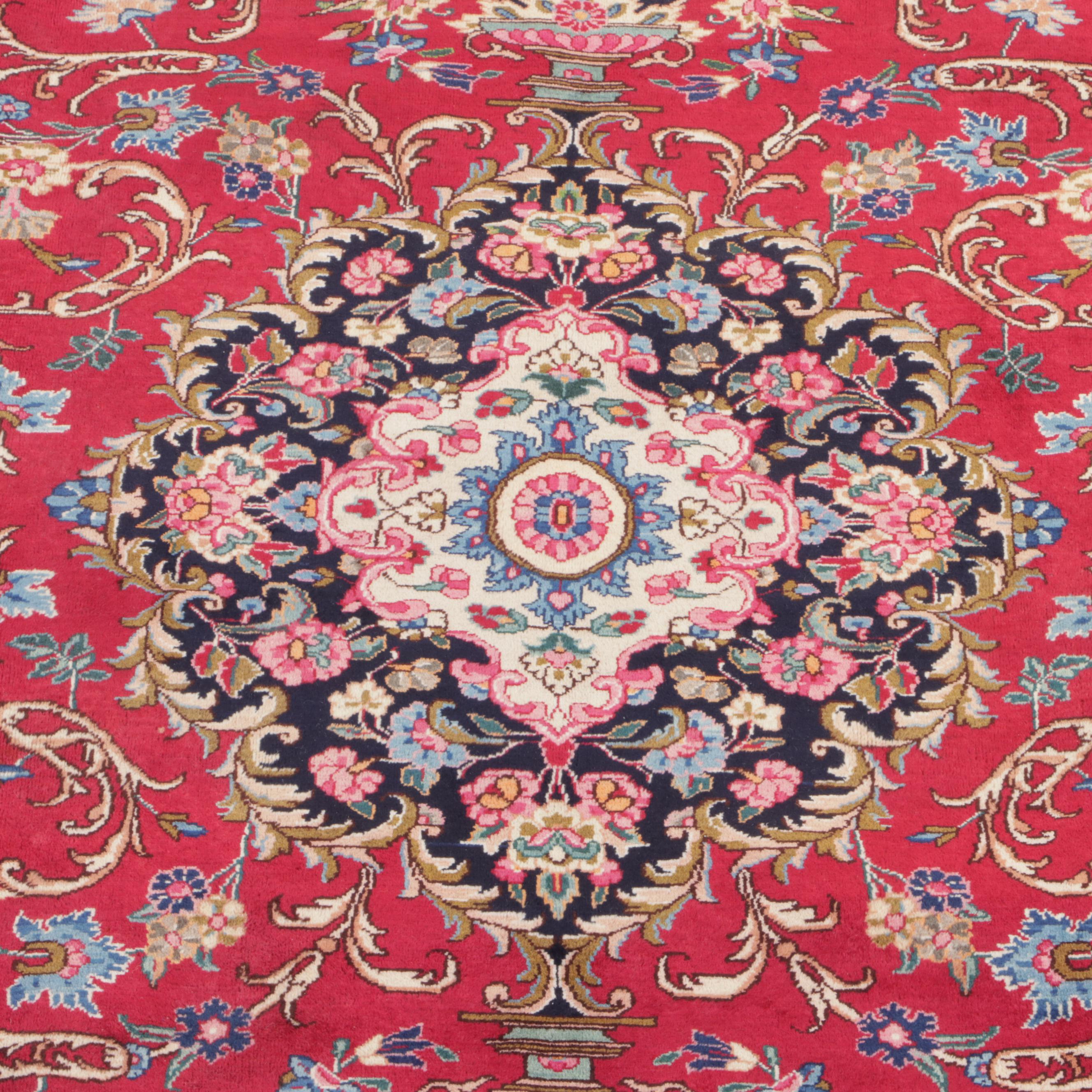 9'10 x 12'8 Hand-Knotted Persian Kerman Room Sized Rug