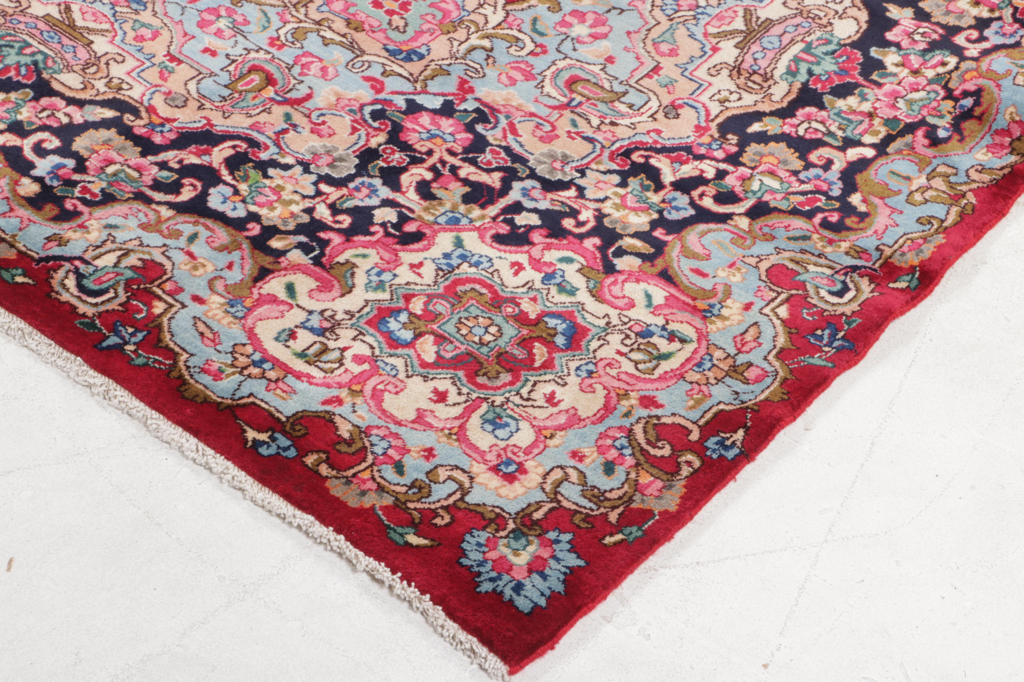 9'10 x 12'8 Hand-Knotted Persian Kerman Room Sized Rug