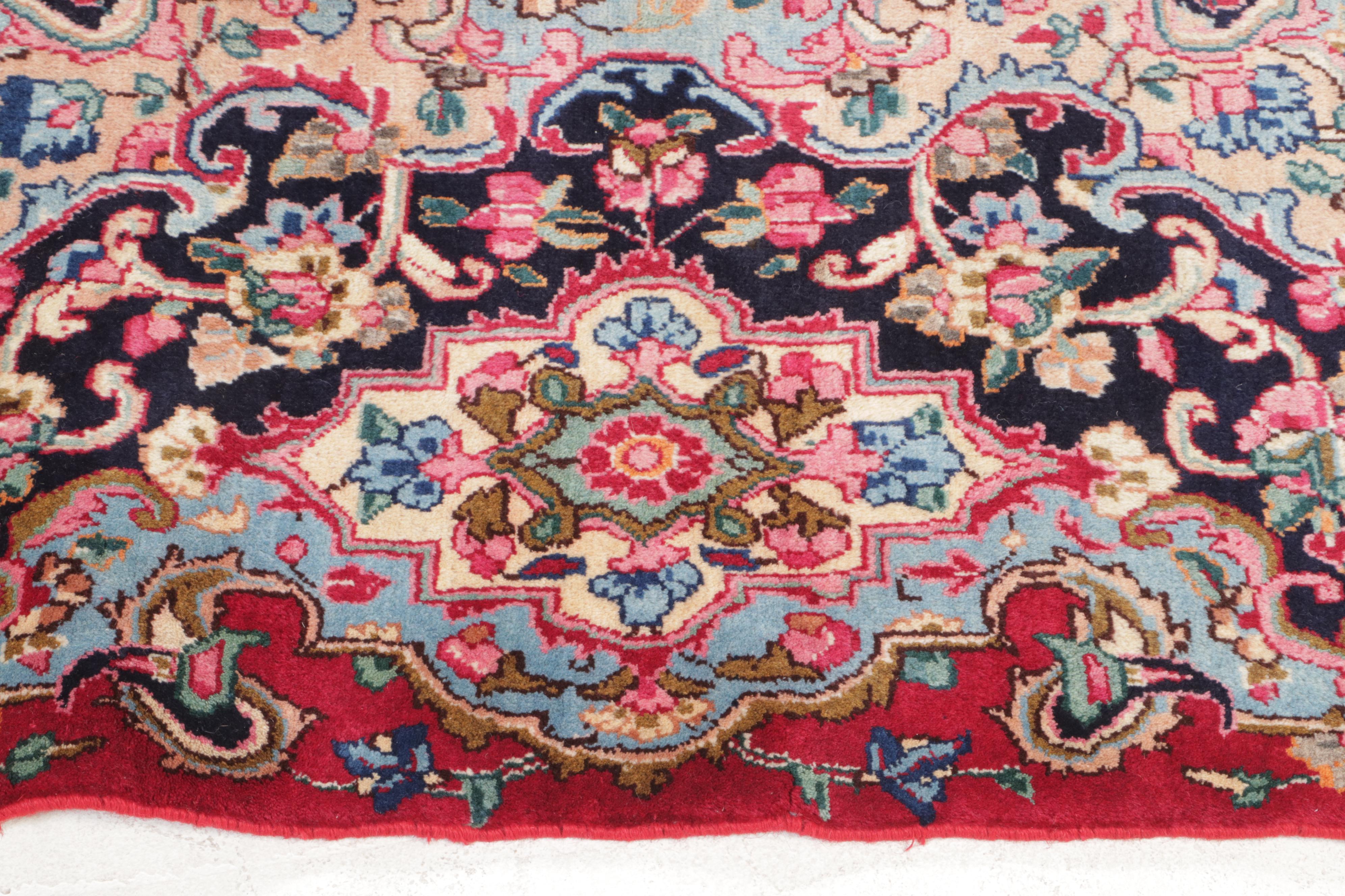 9'10 x 12'8 Hand-Knotted Persian Kerman Room Sized Rug