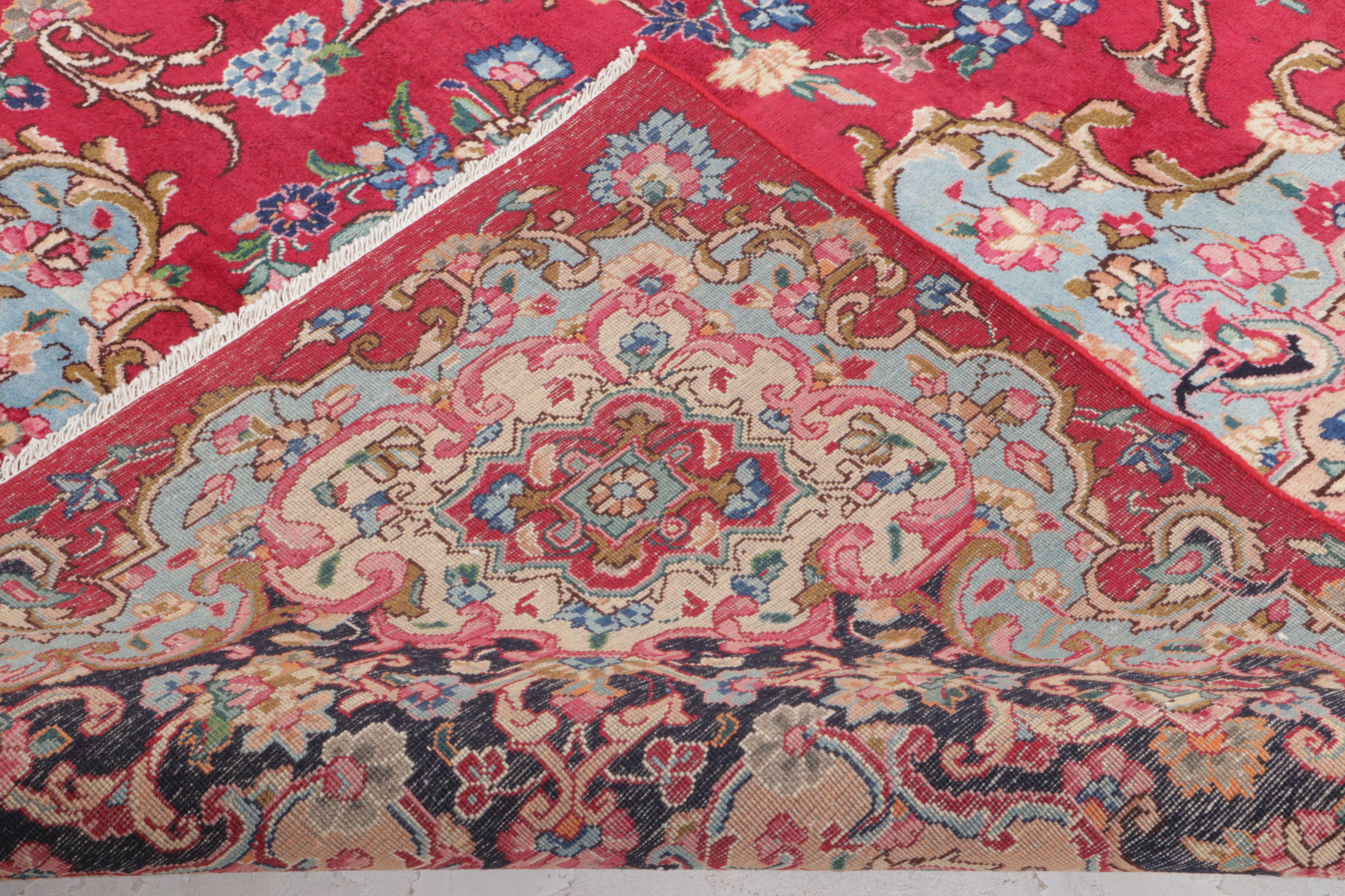 9'10 x 12'8 Hand-Knotted Persian Kerman Room Sized Rug