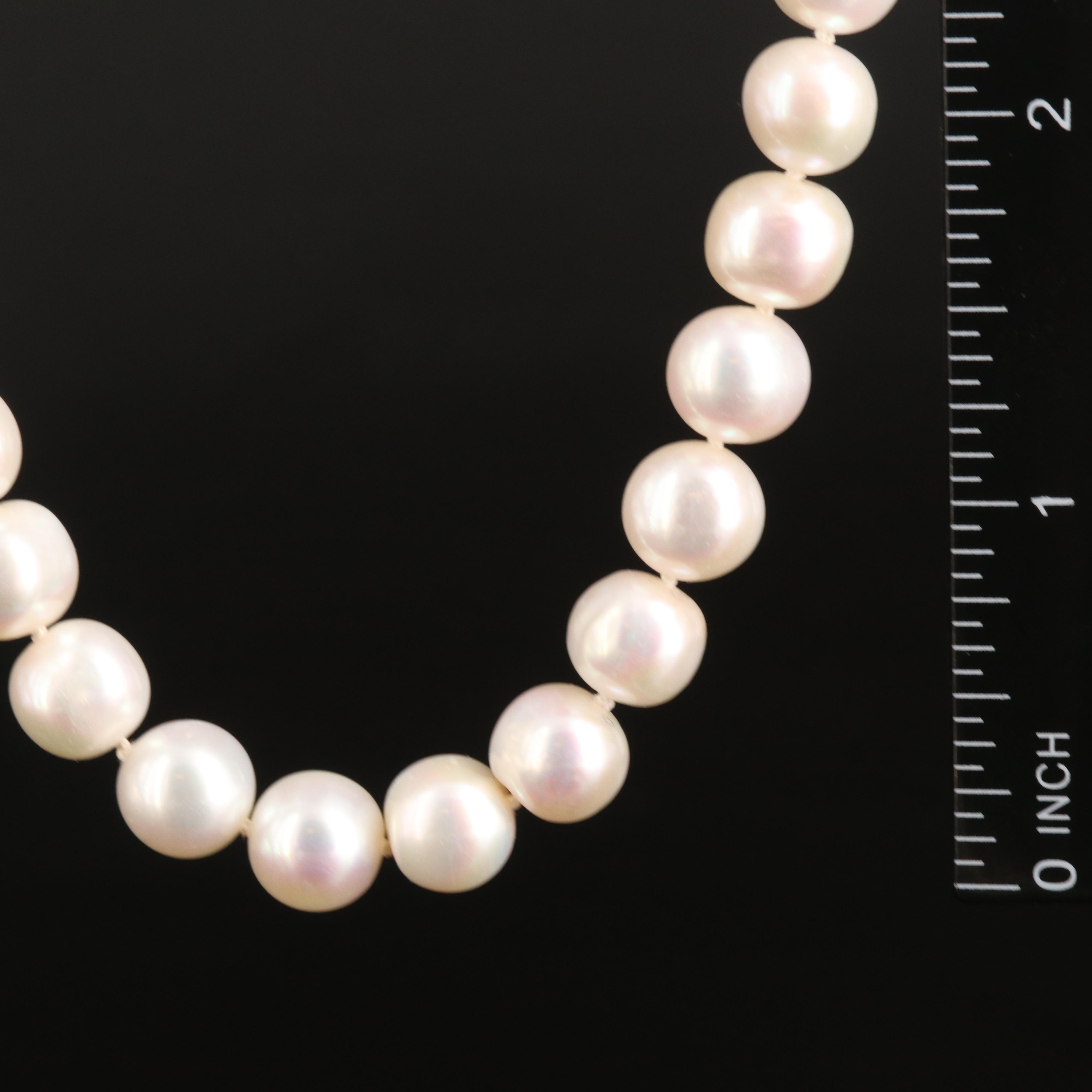Pearl Necklace with 14K Clasp