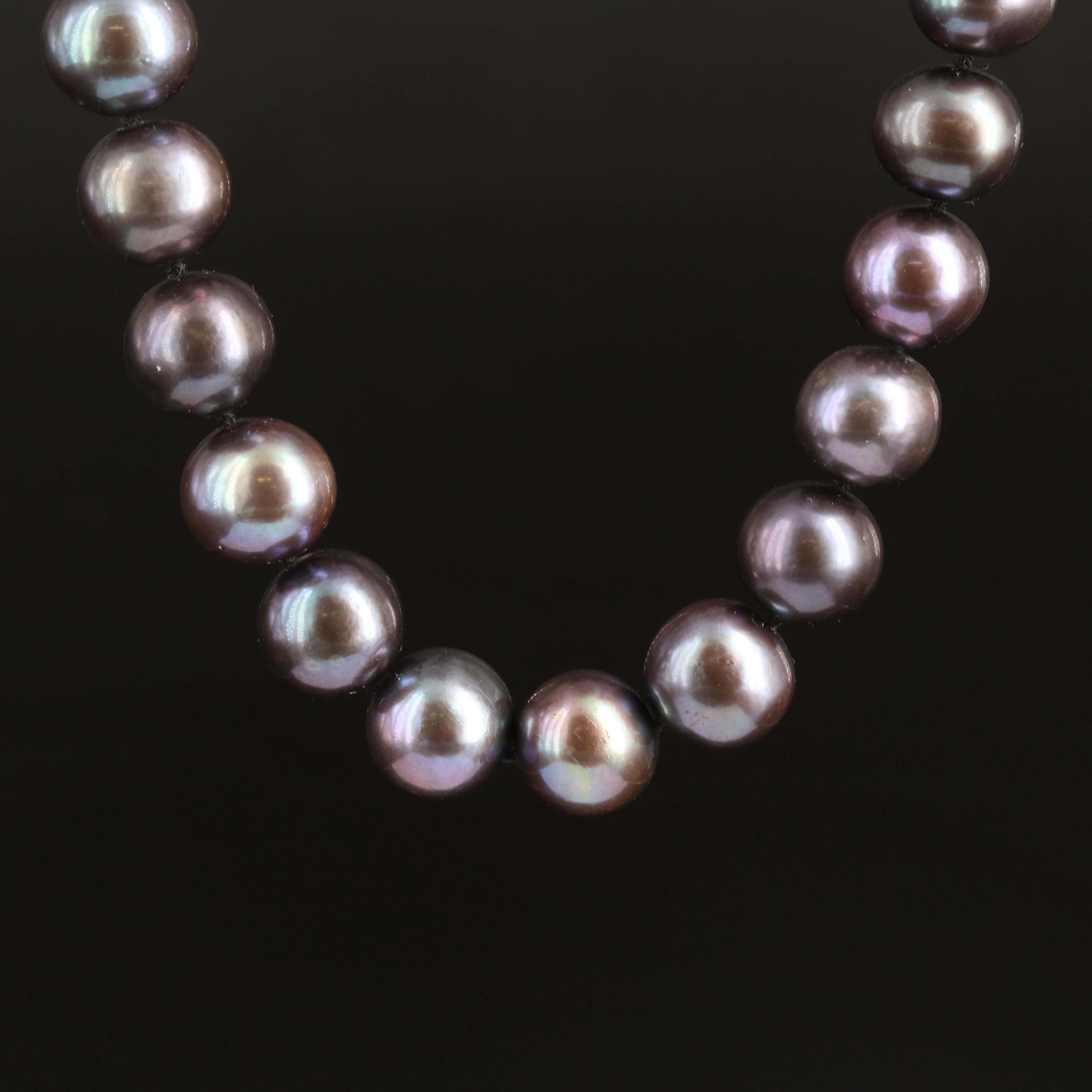 Semi-Baroque Pearl Necklace with 14K Clasp