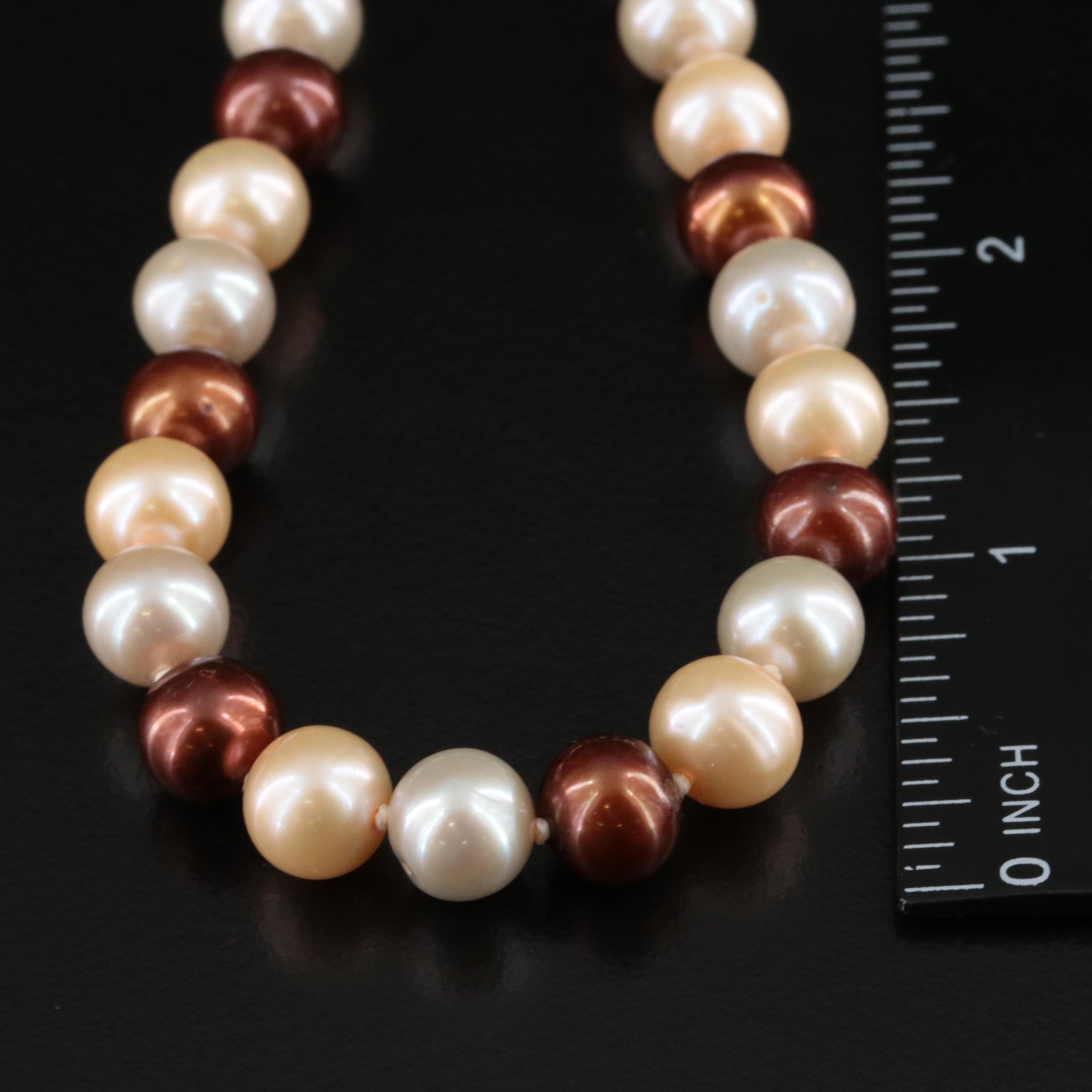 14K Pearl Necklace, Bracelet and Earrings