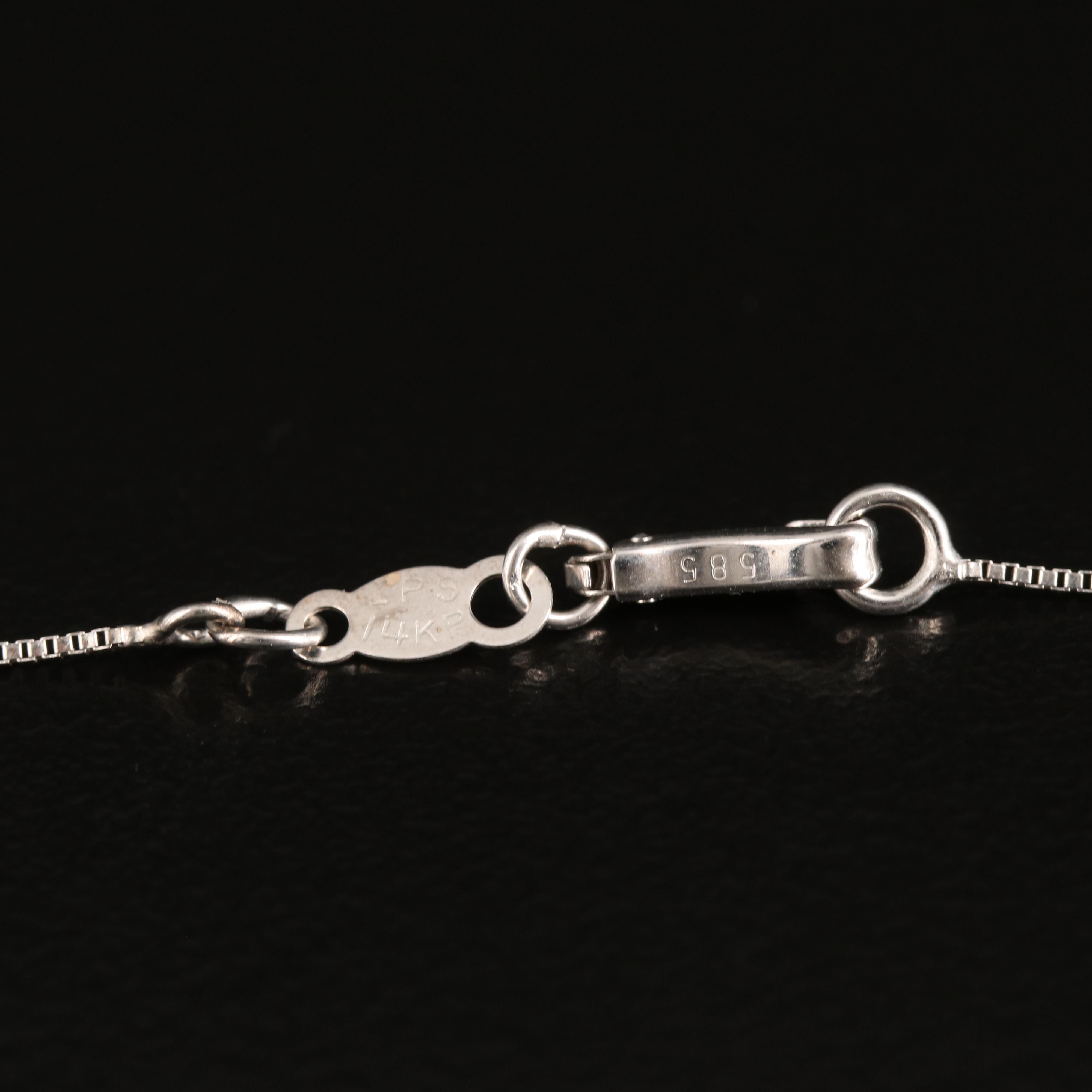 14K Faceted Pearl Solitaire Necklace