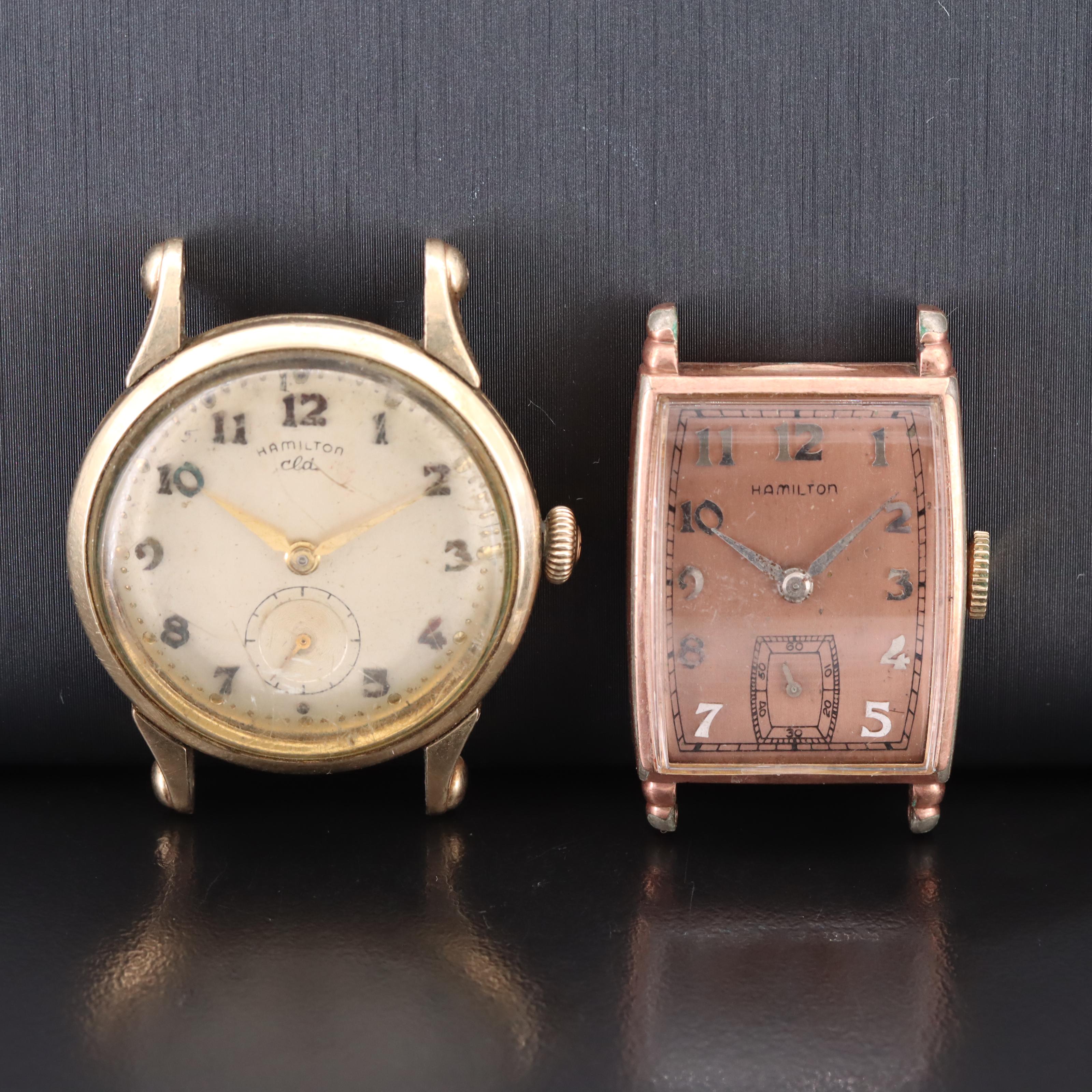 Pair of Vintage Hamilton Hand Wind Watches