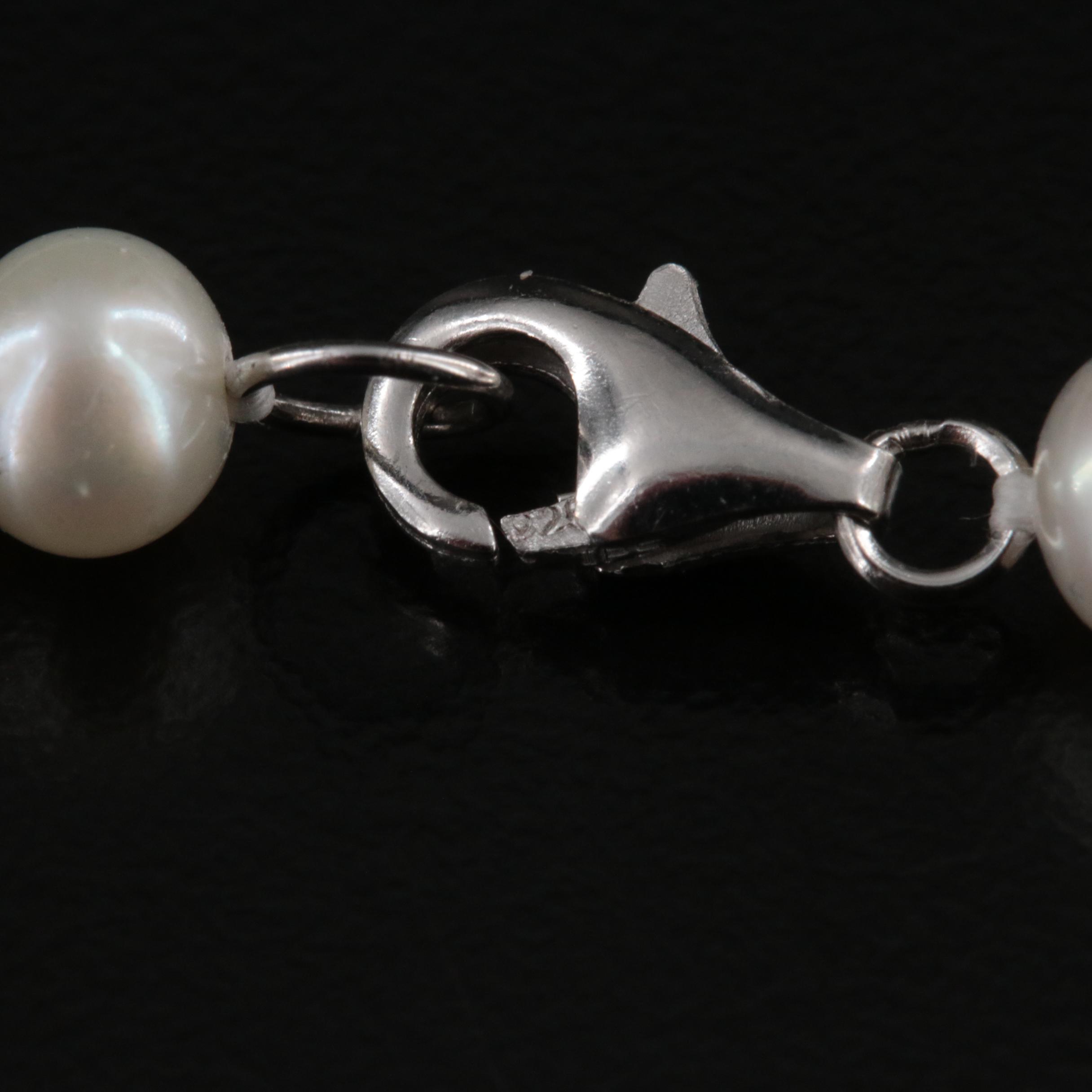 Pearl Necklaces with Sterling Clasps