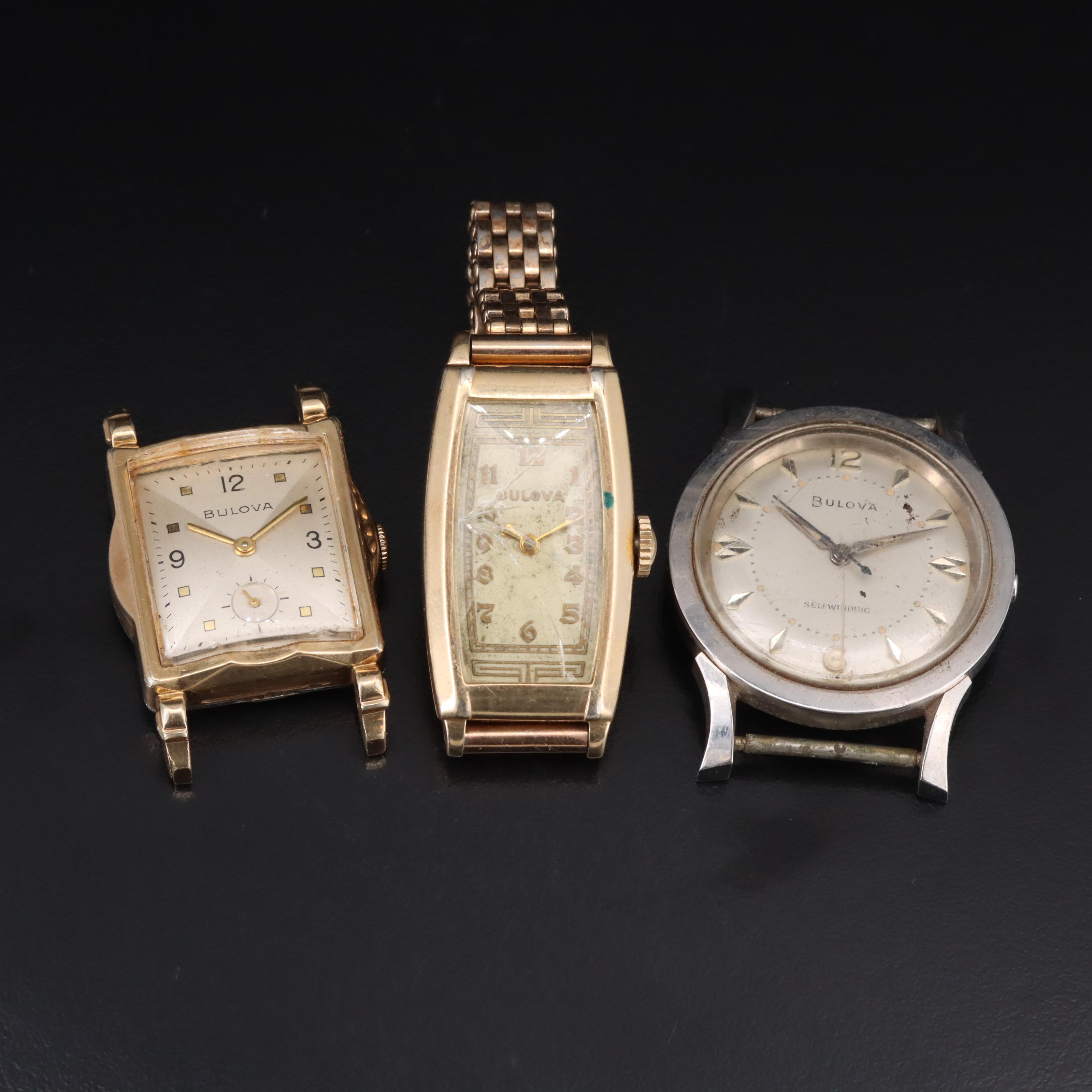 Tri of Vintage Bulova Hand Wind Watches