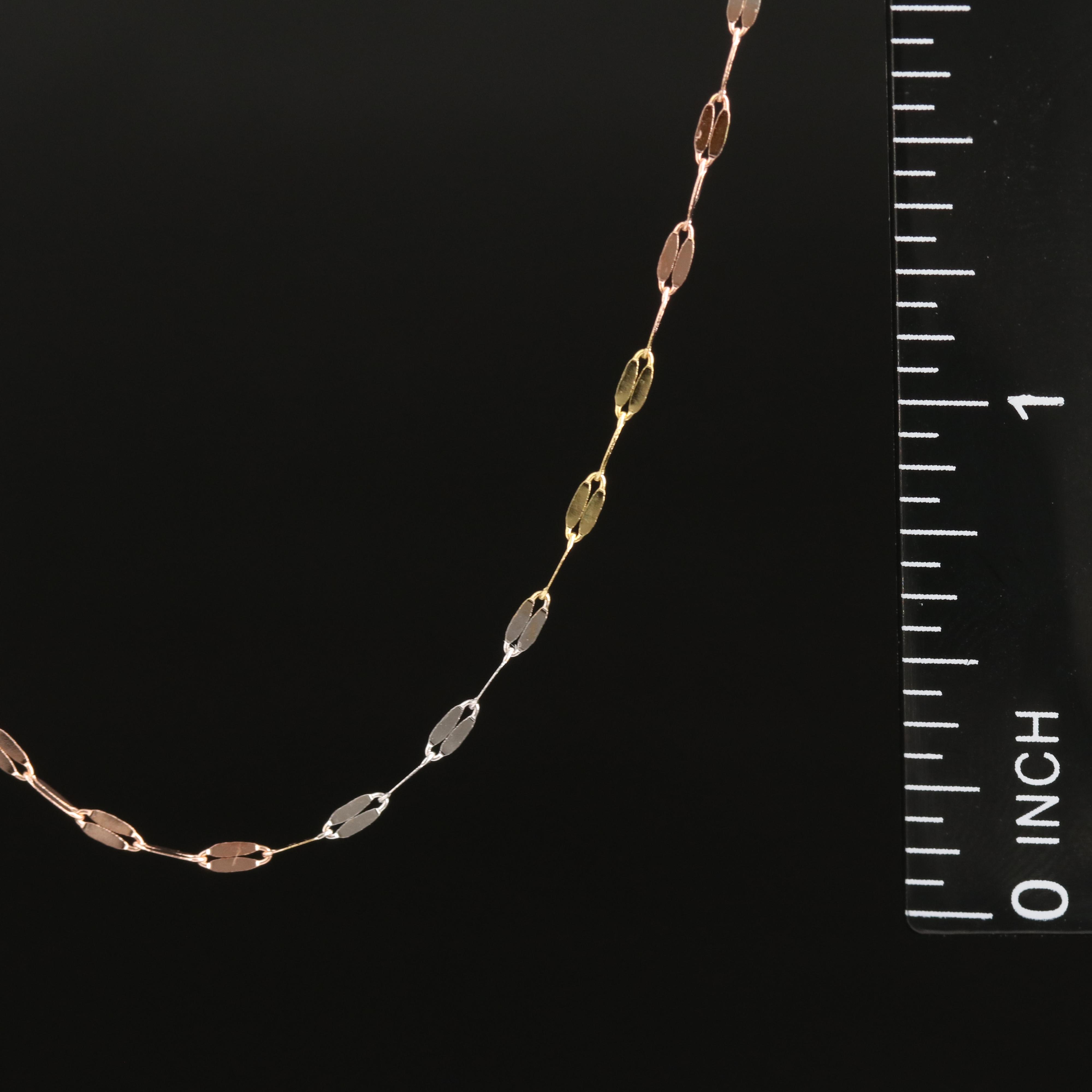 14K Tri-Color Gold Necklace