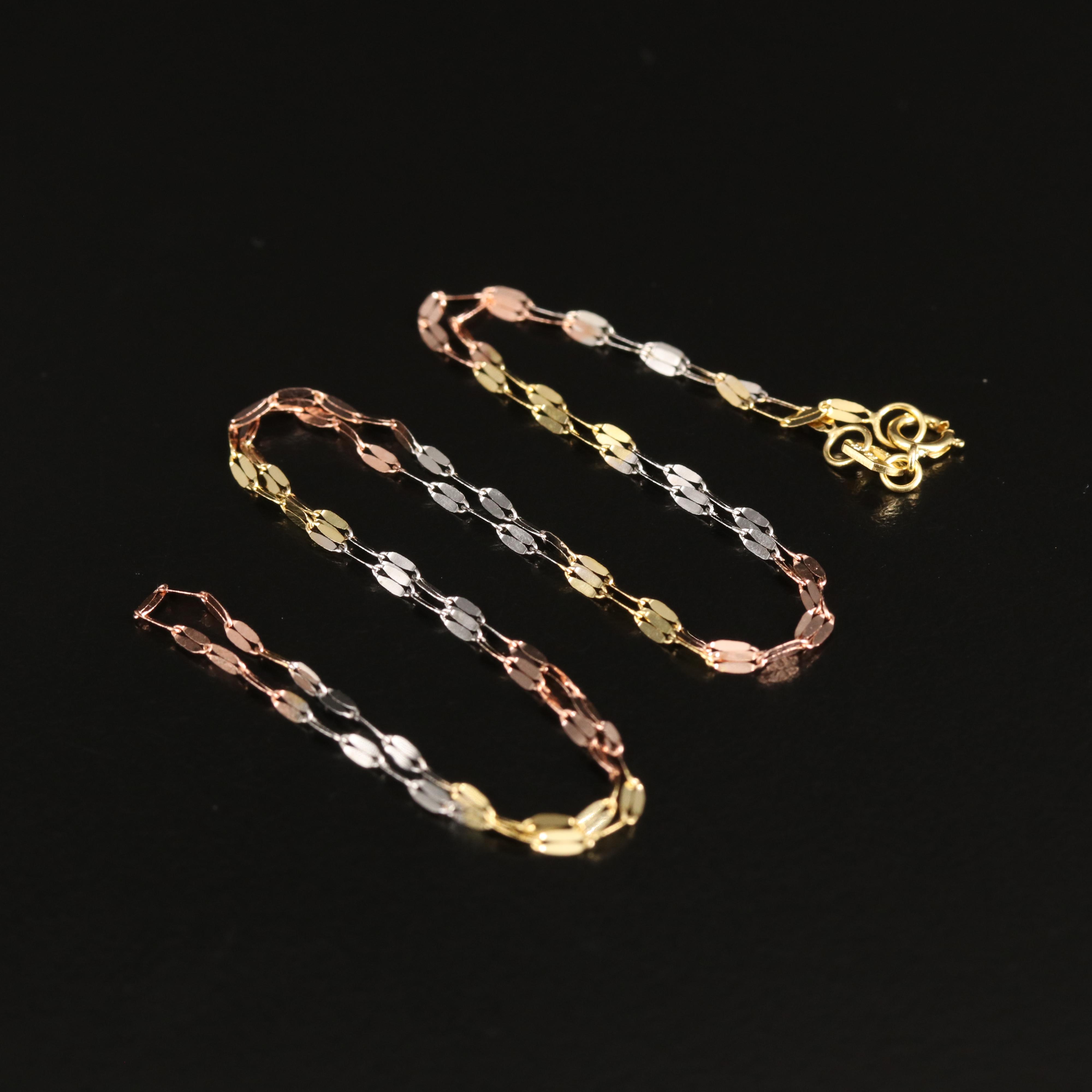 14K Tri-Color Gold Necklace