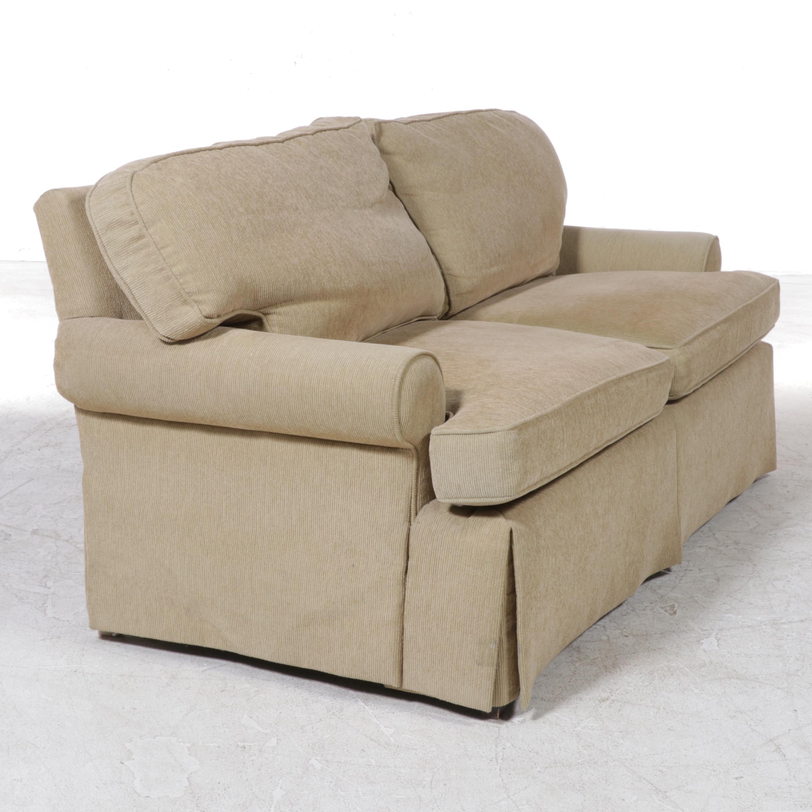Custom-Upholstered Two-Seat Sofa